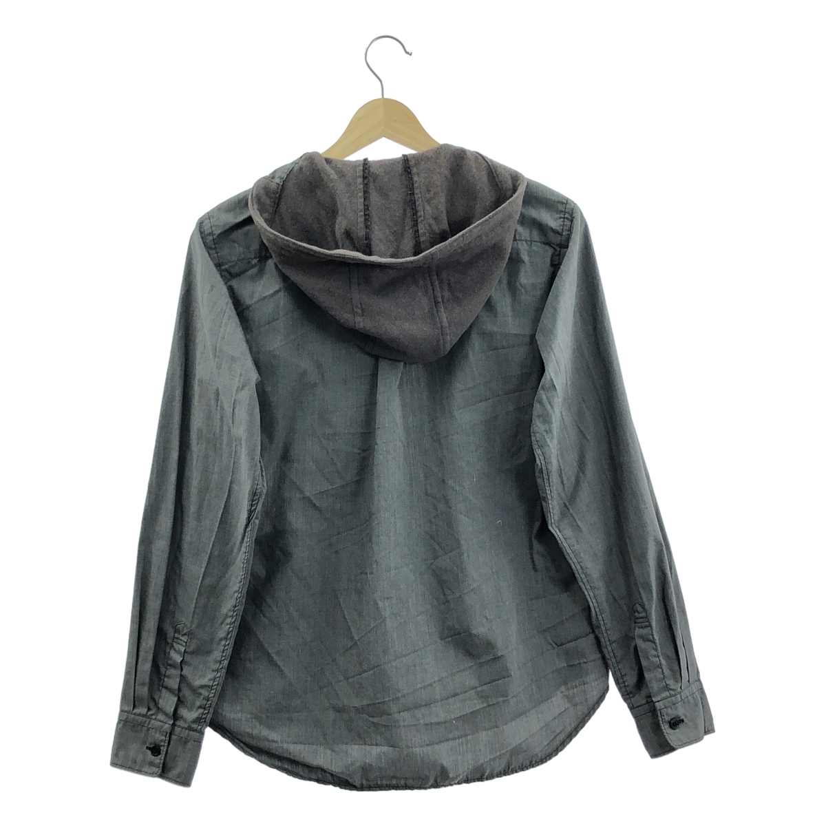 BLACK COMME des GARCONS / ブラックコムデギャルソン パッチワーク フーデッドシャツ