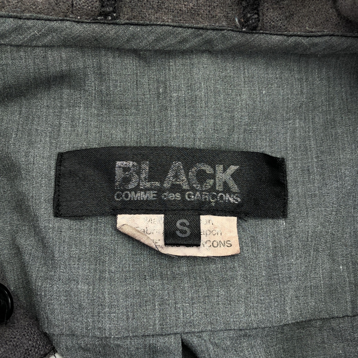 BLACK COMME des GARCONS / ブラックコムデギャルソン パッチワーク フーデッドシャツ