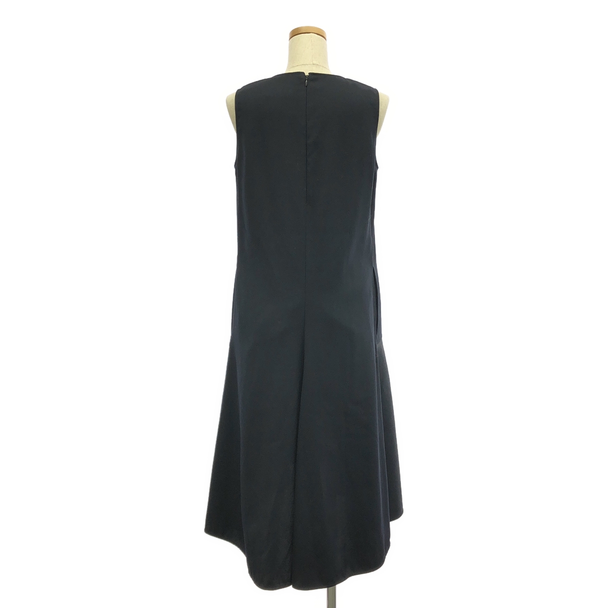 JIL SANDER / ジルサンダー ノースリーブ ウール フレアヘムワンピース