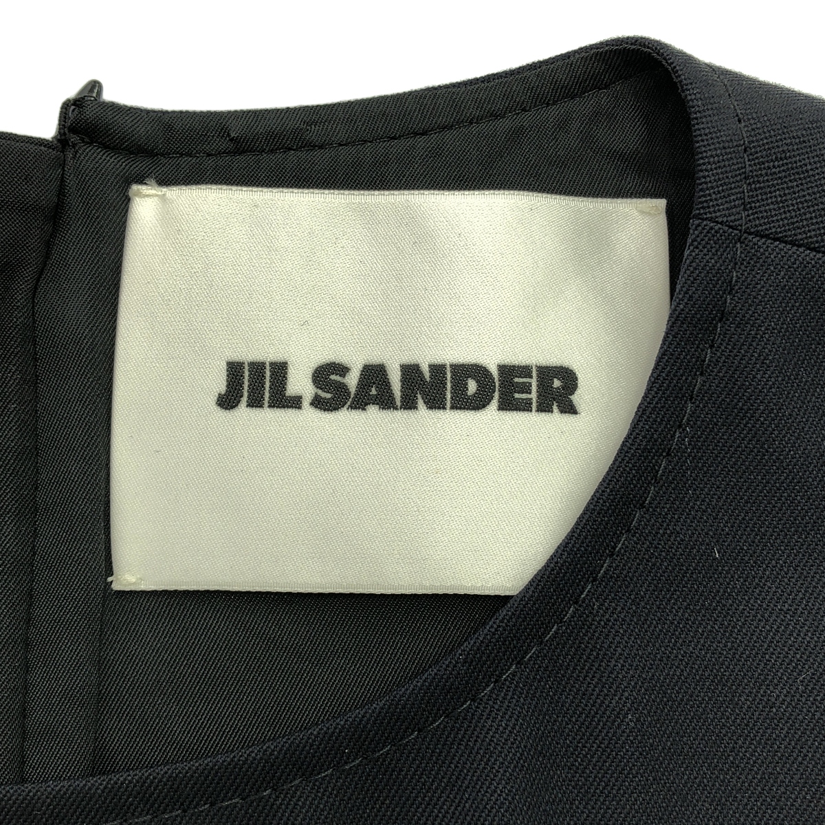 JIL SANDER / ジルサンダー ノースリーブ ウール フレアヘムワンピース