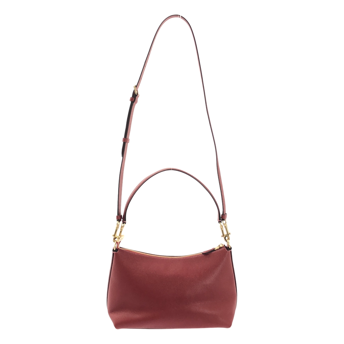 COACH / コーチ 2way ショルダー付き レザー ロゴ ハンドバッグ