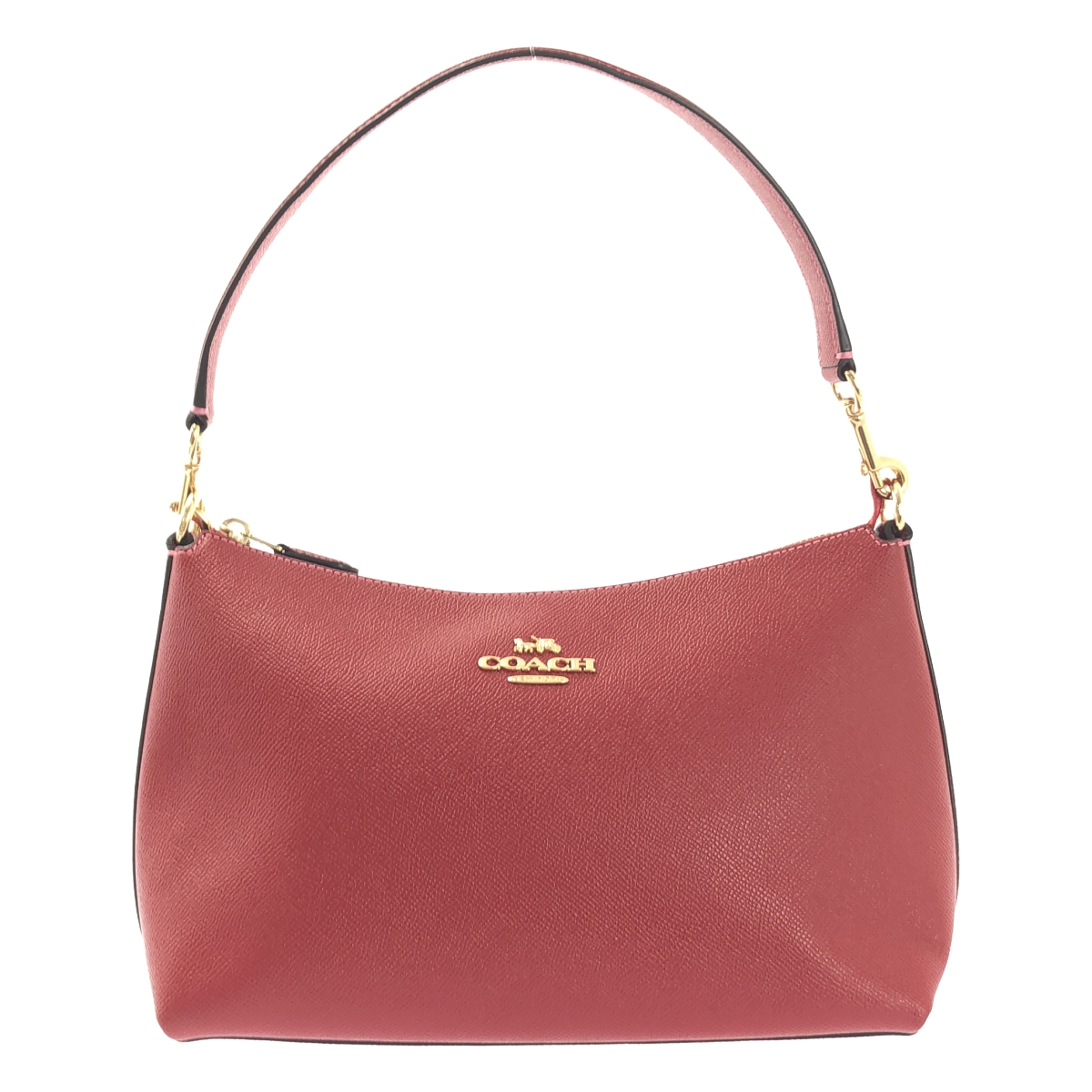 COACH / コーチ 2way ショルダー付き レザー ロゴ ハンドバッグ