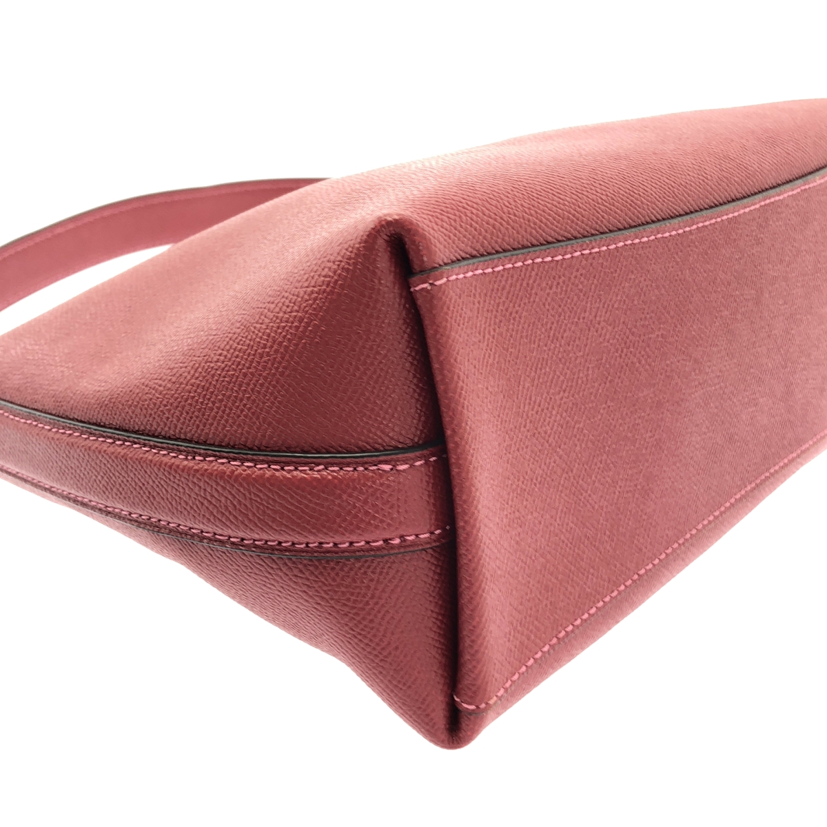 COACH / コーチ 2way ショルダー付き レザー ロゴ ハンドバッグ