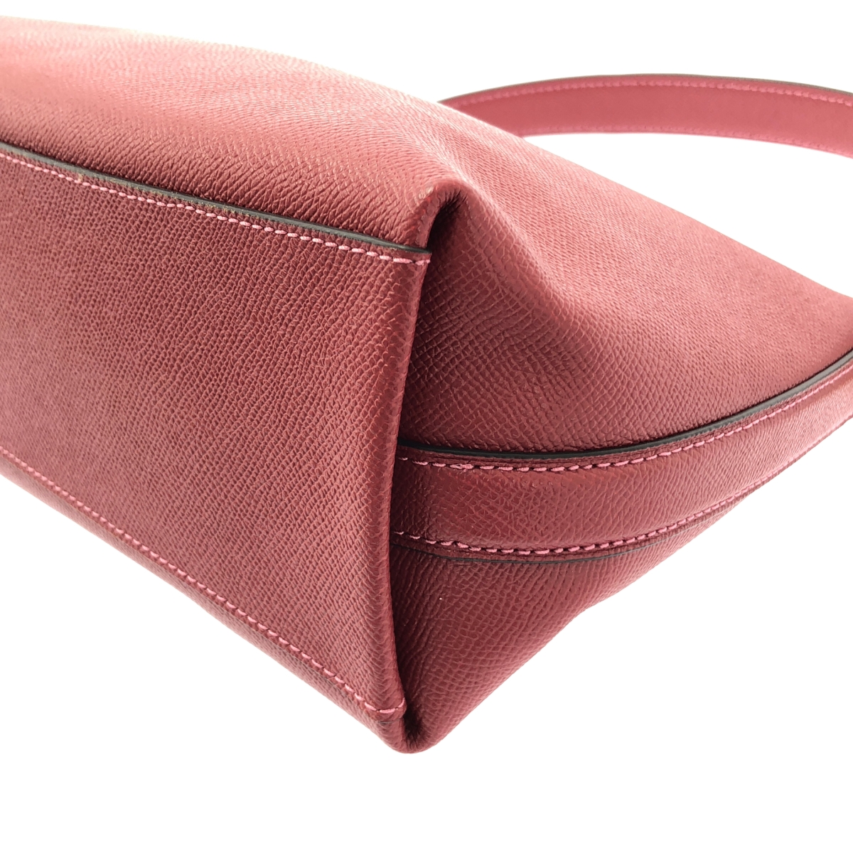 COACH / コーチ 2way ショルダー付き レザー ロゴ ハンドバッグ