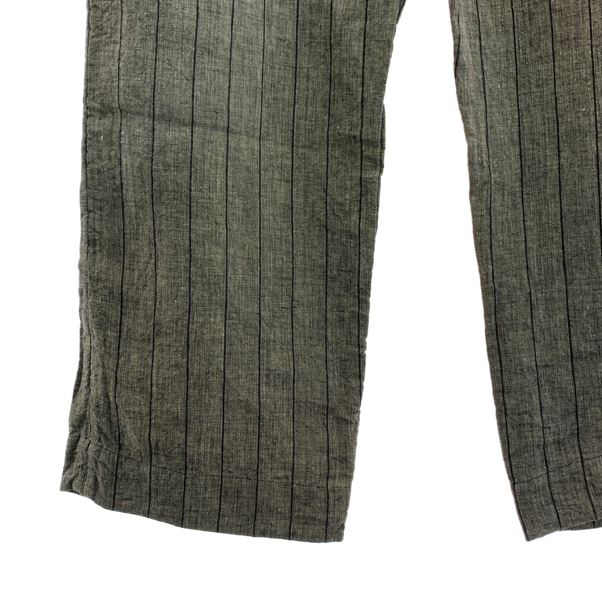 JOHN ALEXANDER SKELTON / ジョンアレキサンダースケルトン stripe trousers / ストライプ シンチバック トラウザーズ ワイドパンツ