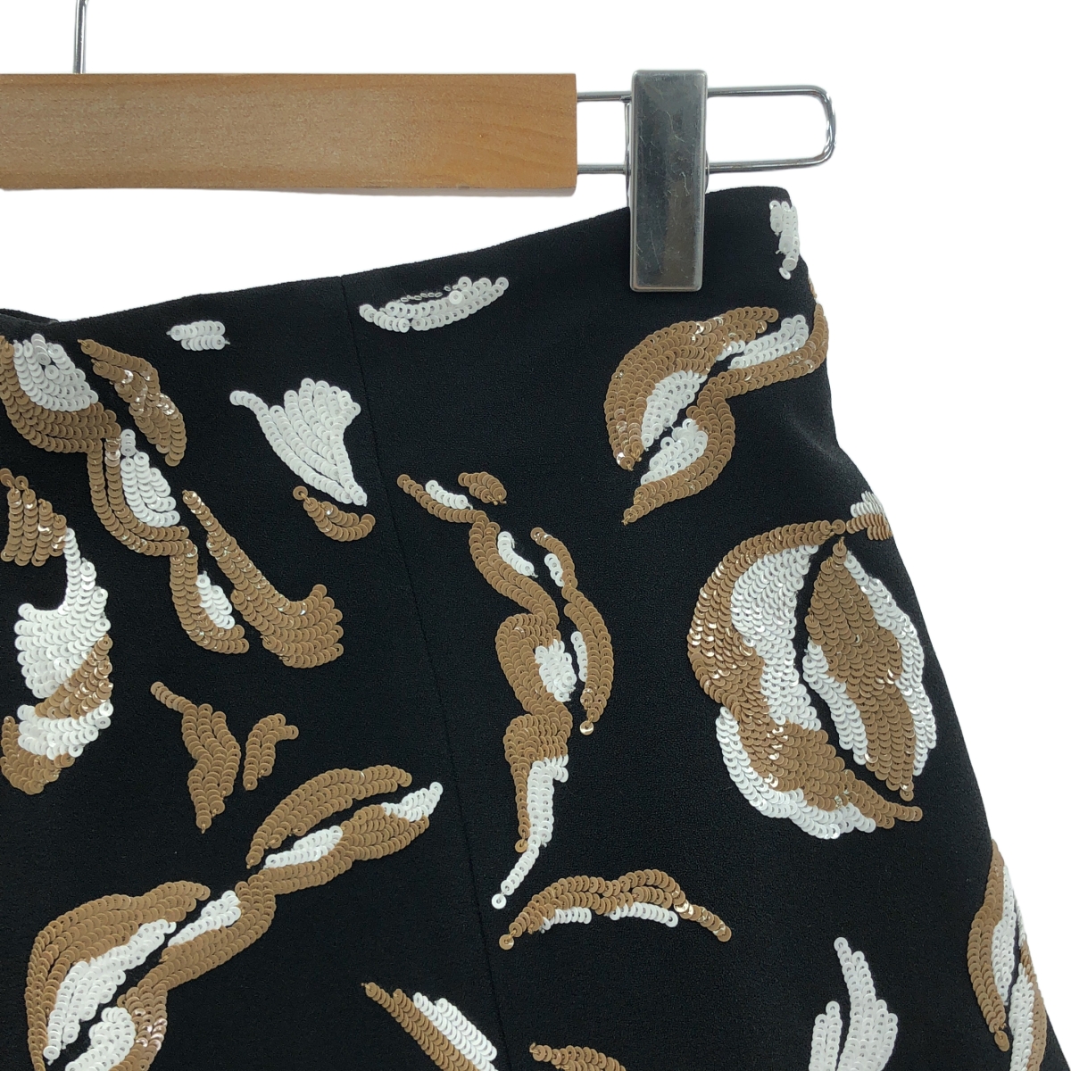 MSGM / エムエスジーエム スパンコール レイヤード ロング フレアスカート