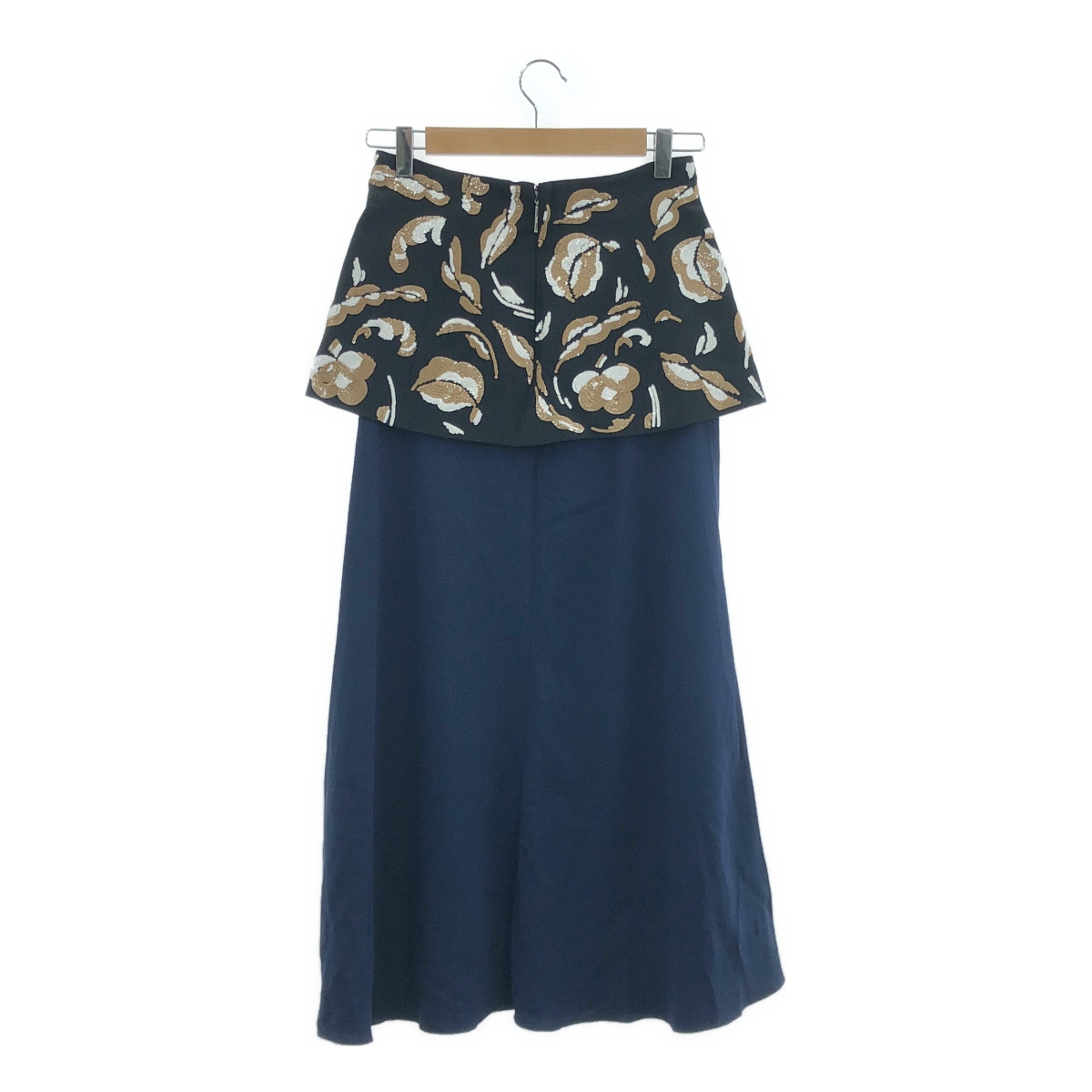 MSGM / エムエスジーエム スパンコール レイヤード ロング フレアスカート