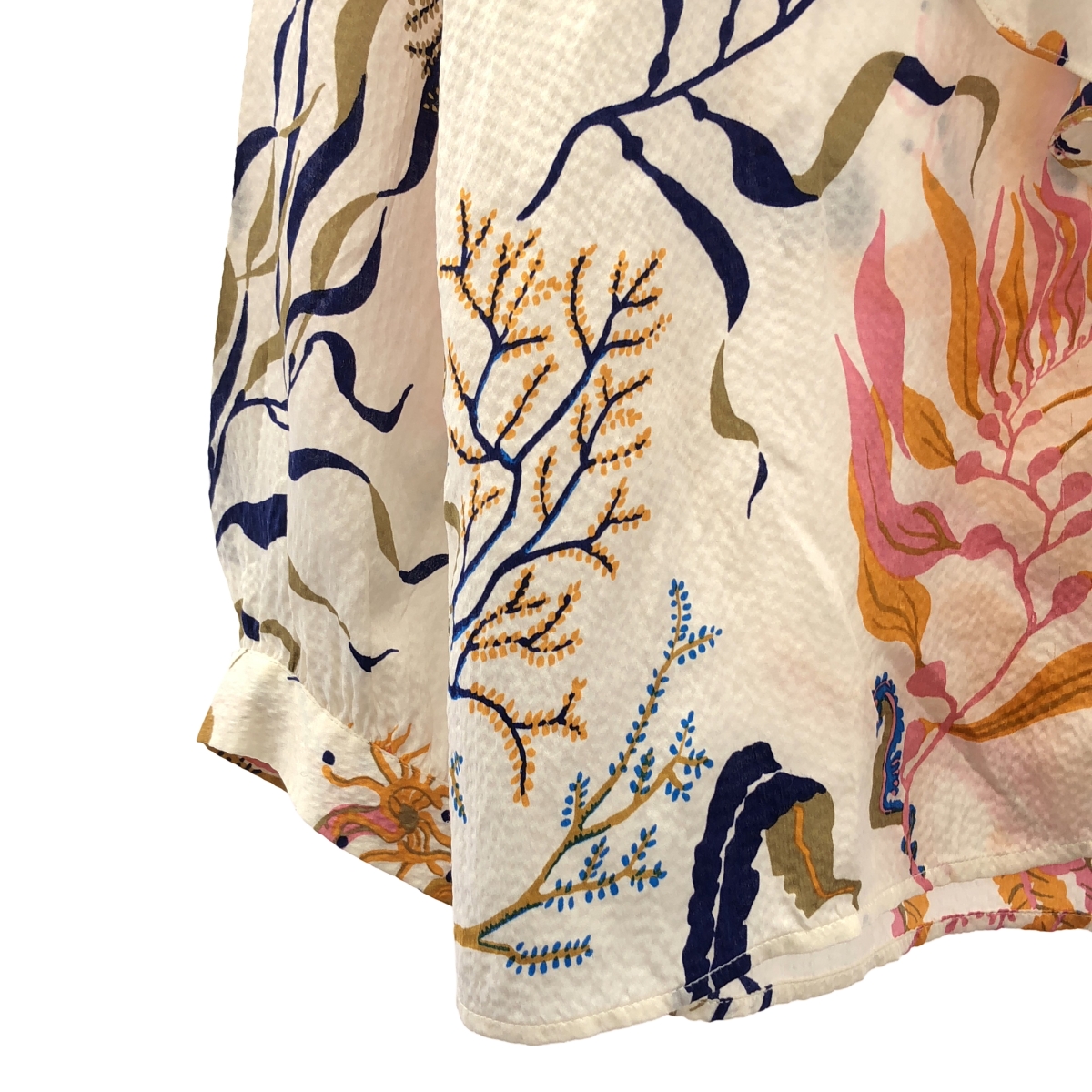 Rodebjer / ロデビエ ボタニカル柄 フリル Vネック ブラウス