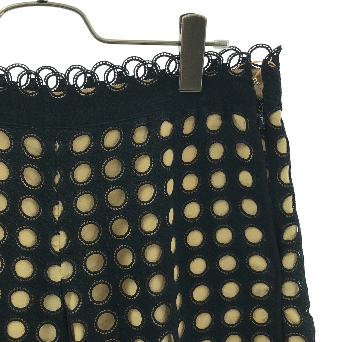 Chloe / クロエ パンチング ロゴサイドジップ キュロット ショートパンツ ショーツ / シルク裏地