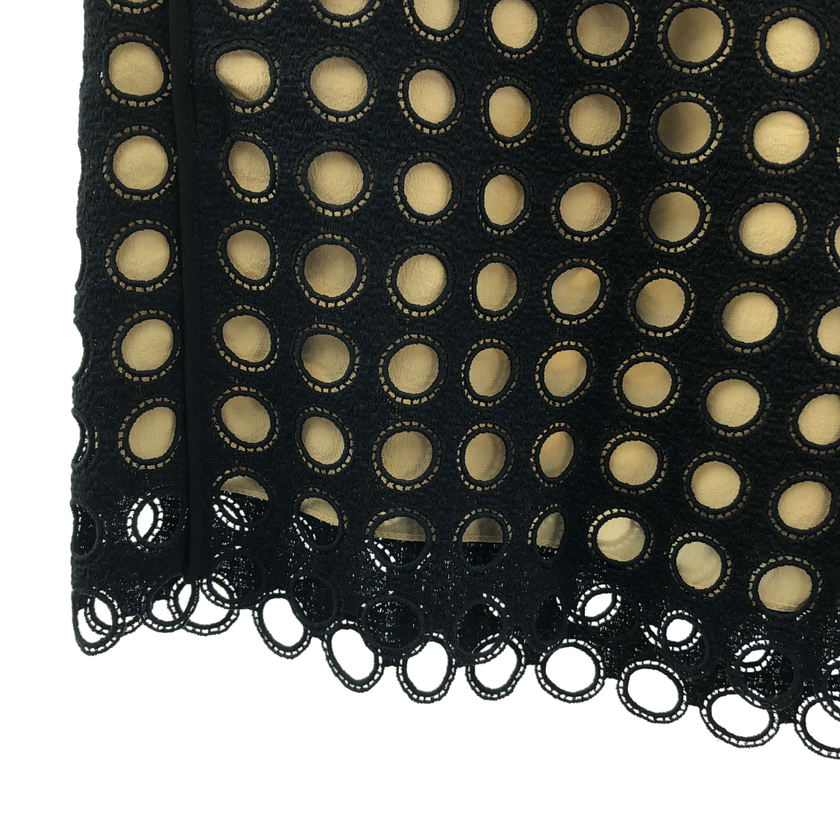 Chloe / クロエ パンチング ロゴサイドジップ キュロット ショートパンツ ショーツ / シルク裏地