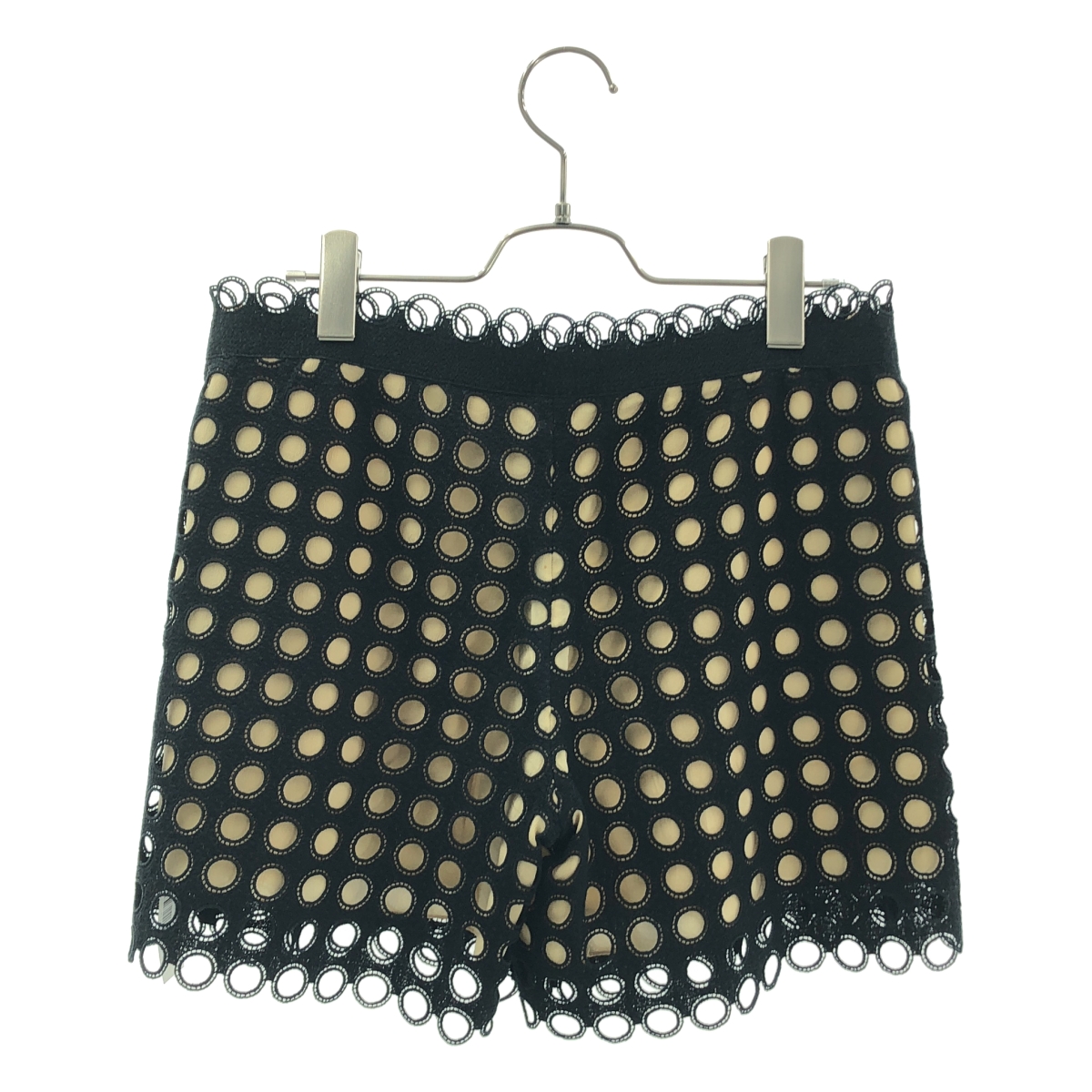 Chloe / クロエ パンチング ロゴサイドジップ キュロット ショートパンツ ショーツ / シルク裏地