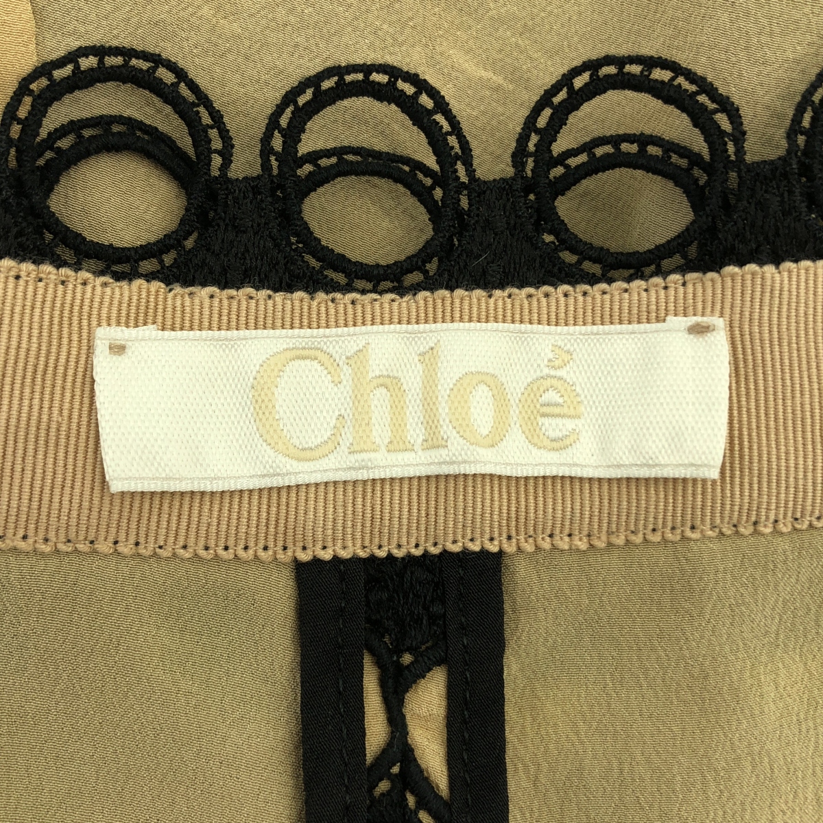 Chloe / クロエ パンチング ロゴサイドジップ キュロット ショートパンツ ショーツ / シルク裏地