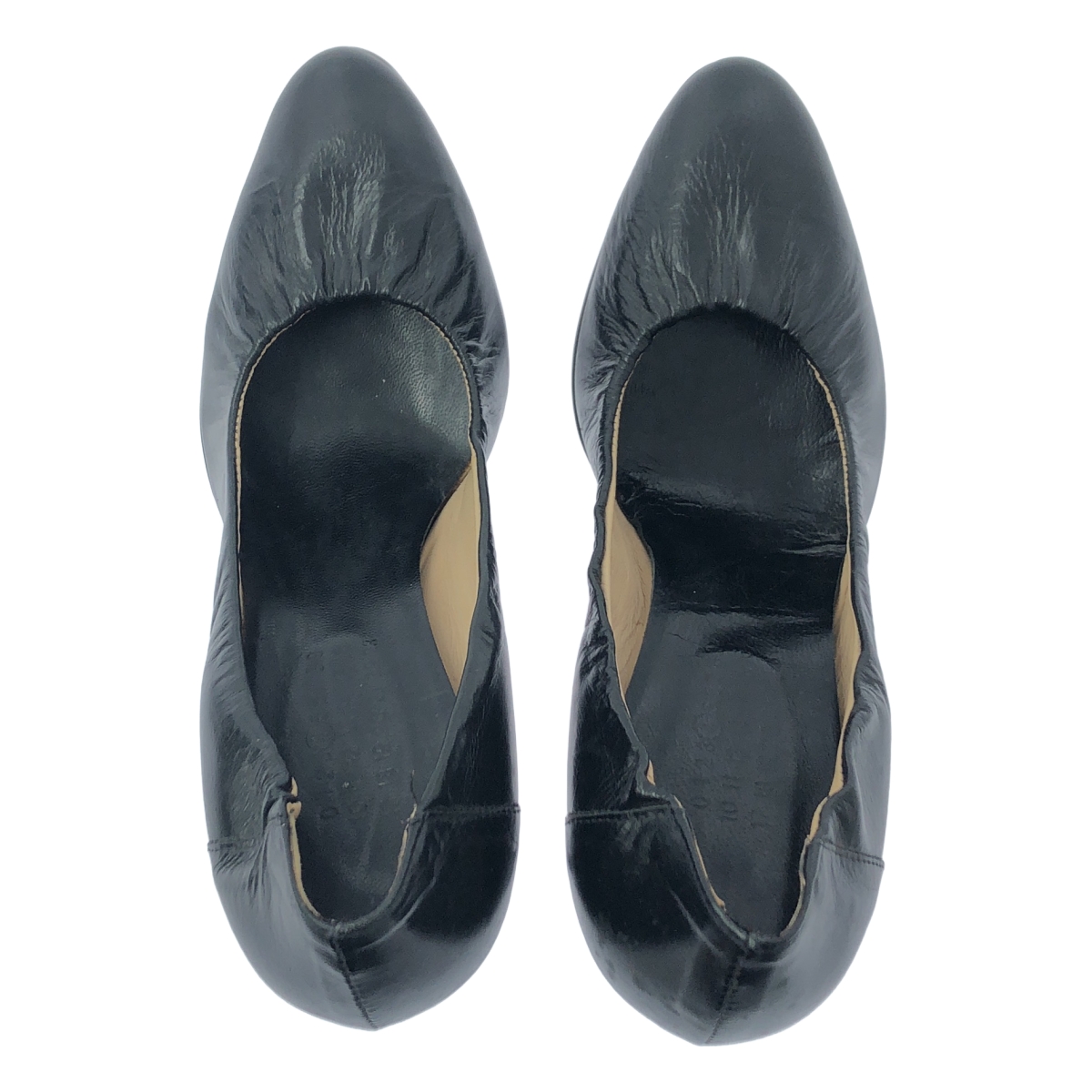 Martin Margiela / マルタンマルジェラ シャーリング加工 レザー ヒール パンプス