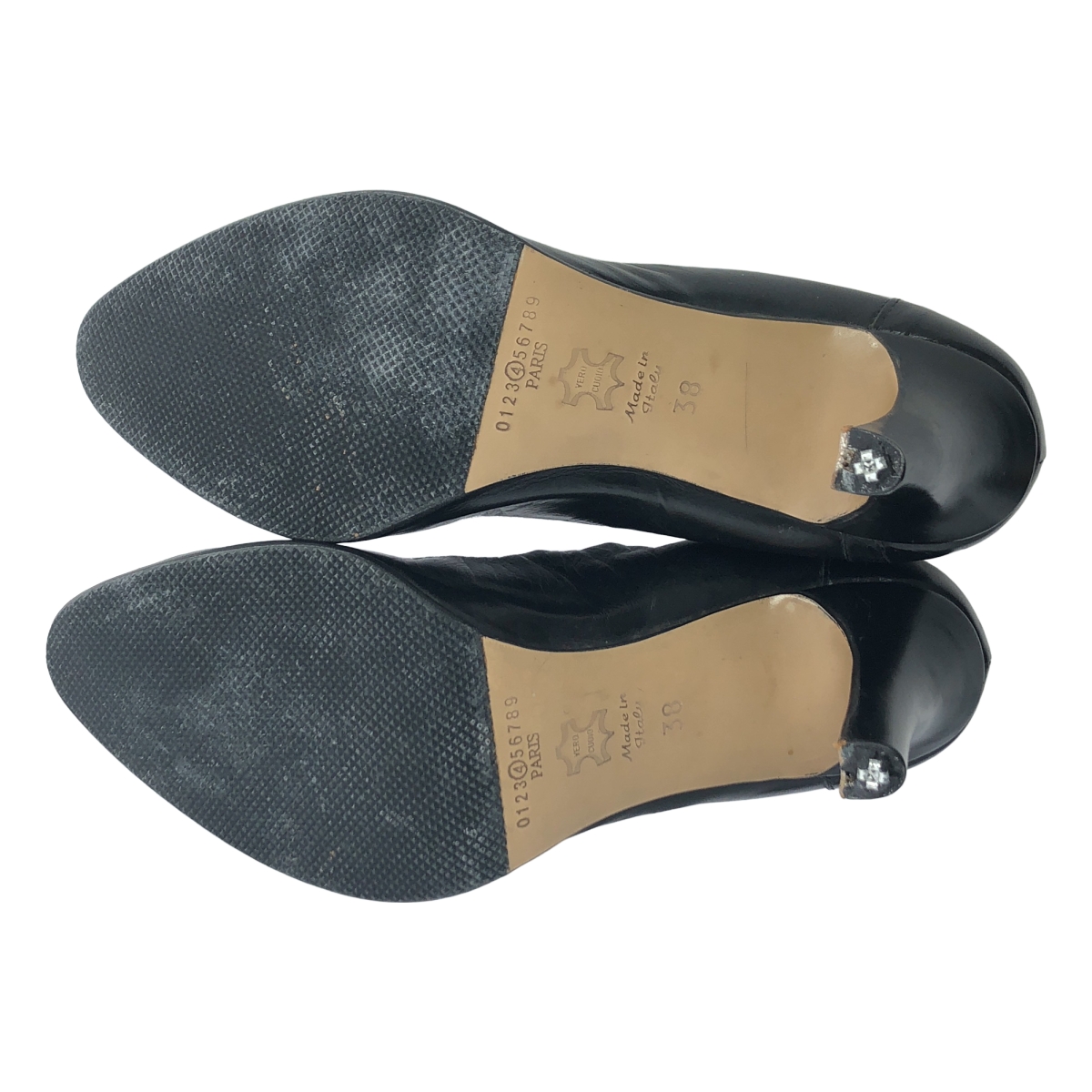 Martin Margiela / マルタンマルジェラ シャーリング加工 レザー ヒール パンプス