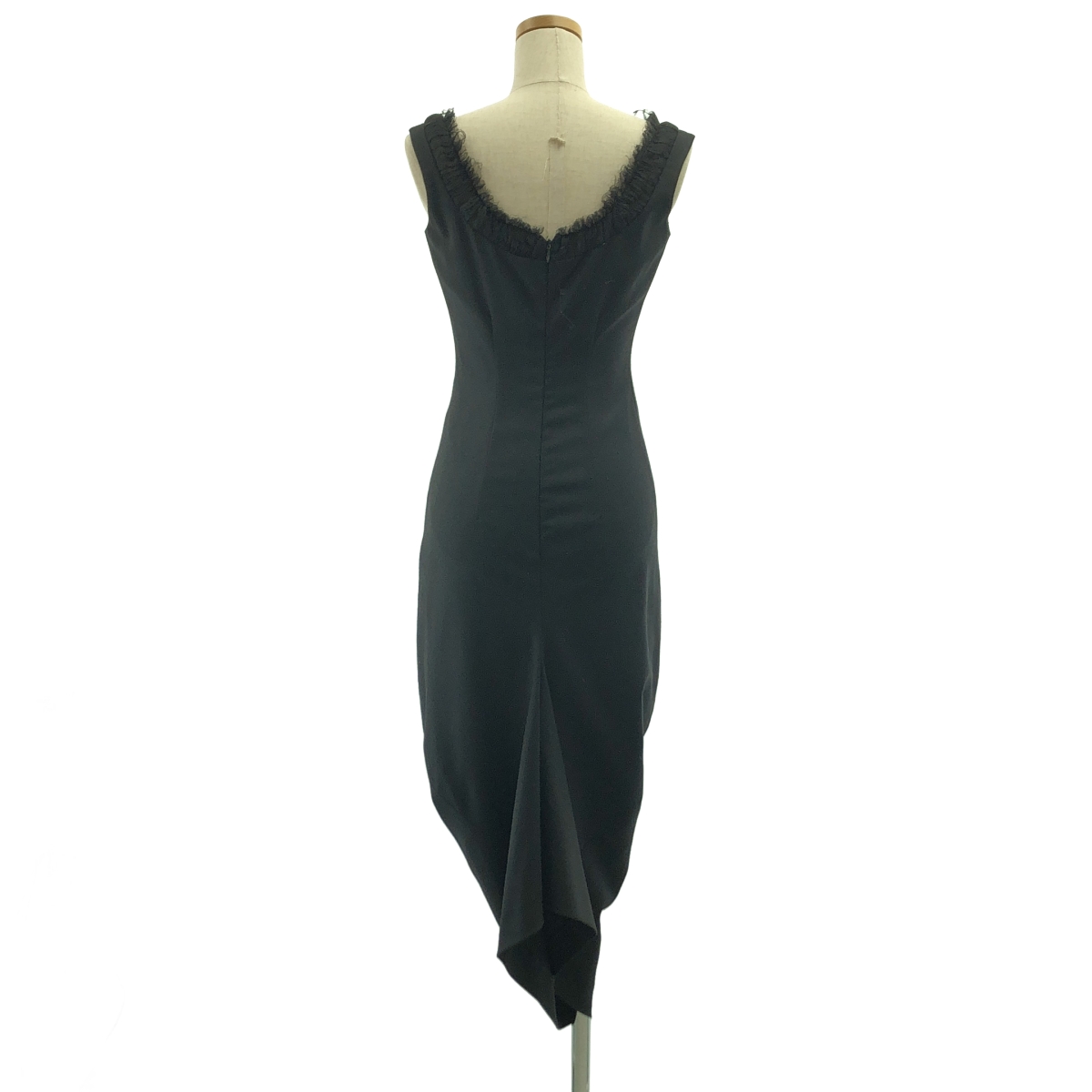 ALEXANDER MCQUEEN / アレキサンダーマックイーン ウール シルク 切替 ノースリーブ ドレス ワンピース