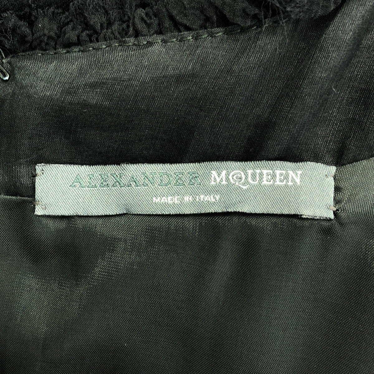 ALEXANDER MCQUEEN / アレキサンダーマックイーン ウール シルク 切替 ノースリーブ ドレス ワンピース