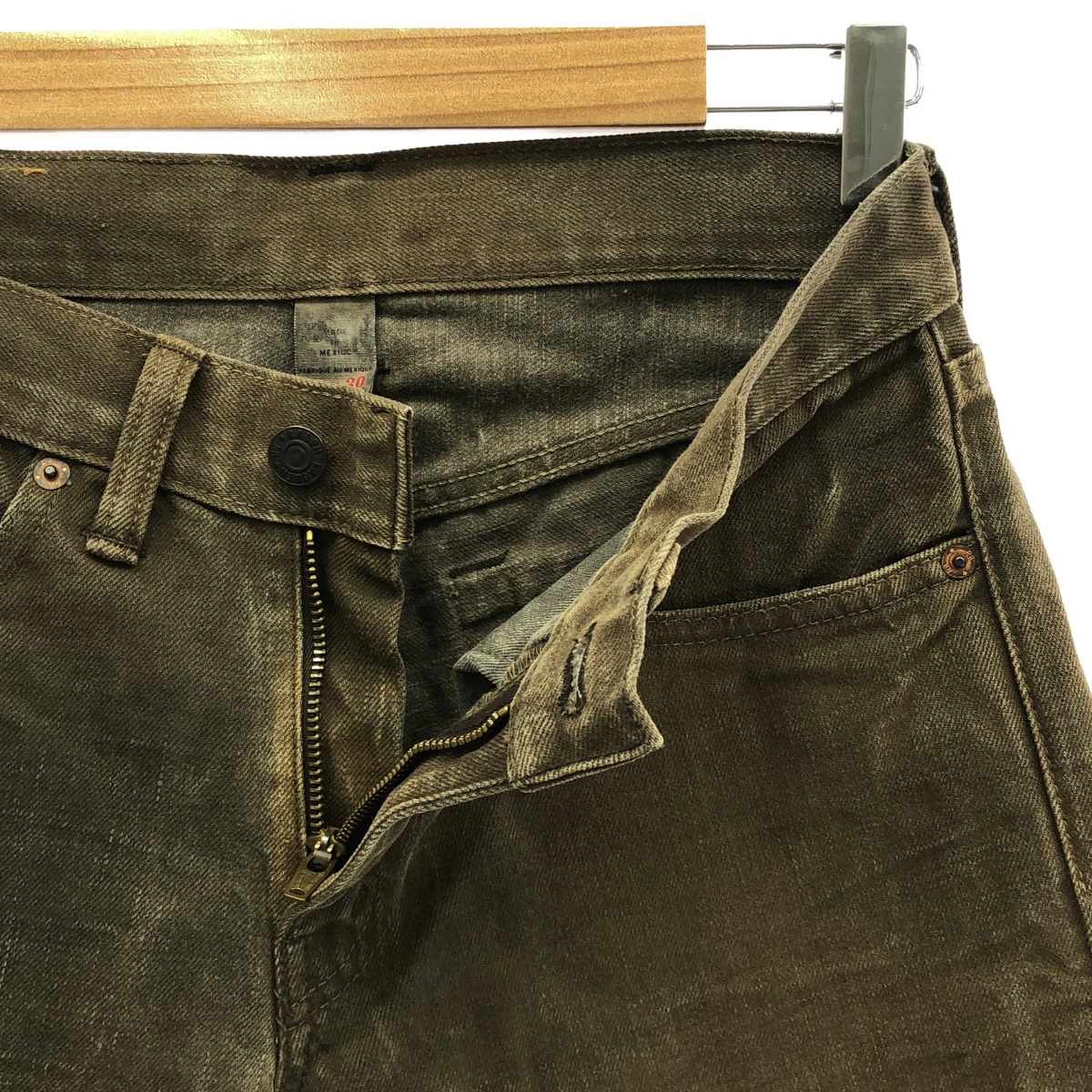 RRL / ダブルアールエル Slim Fit 5-Pocket Denim Distressed Brown Wash スリムフィット デニムパンツ ブラウンウォッシュ