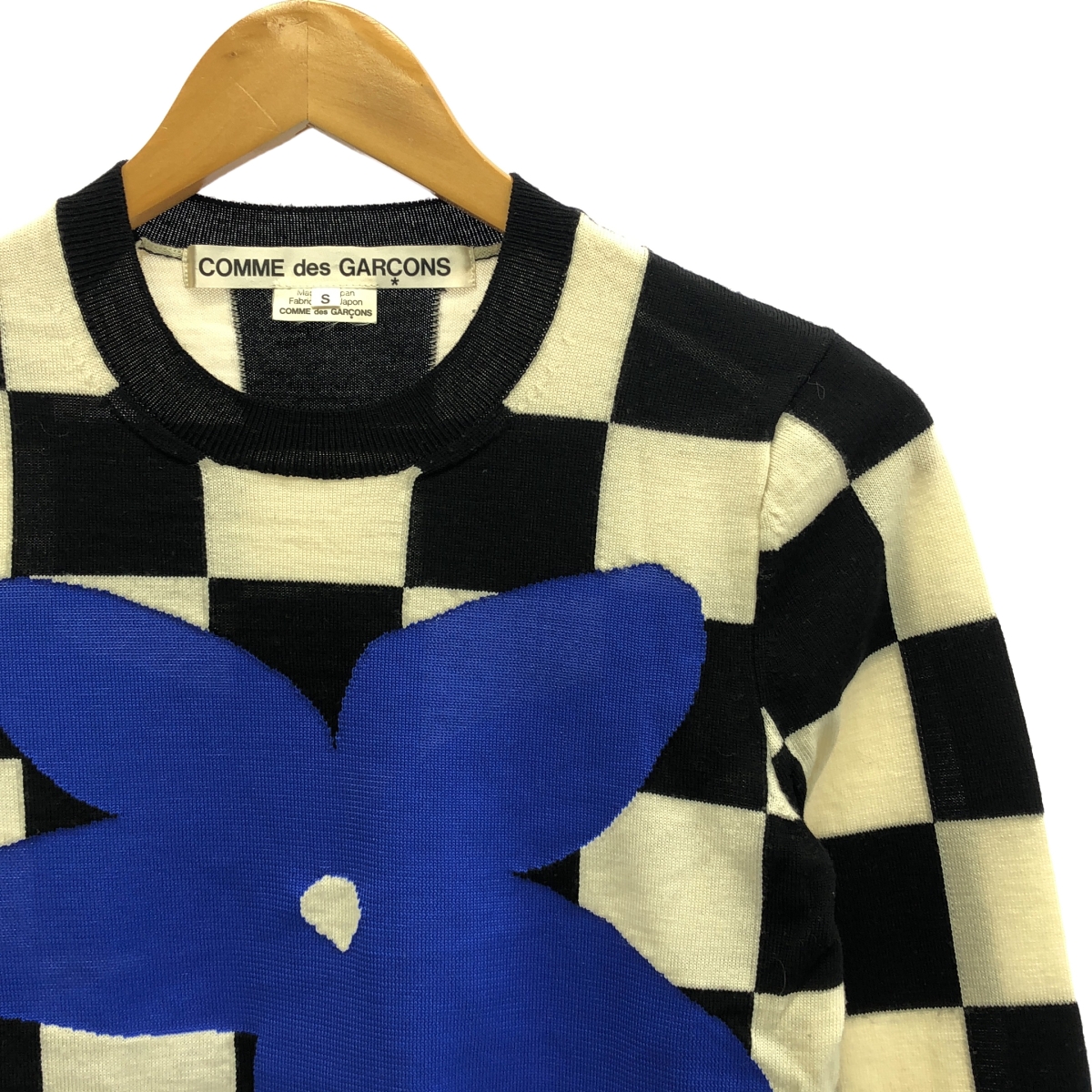 COMME des GARCONS / コムデギャルソン フラッグチェック クルーネックニット