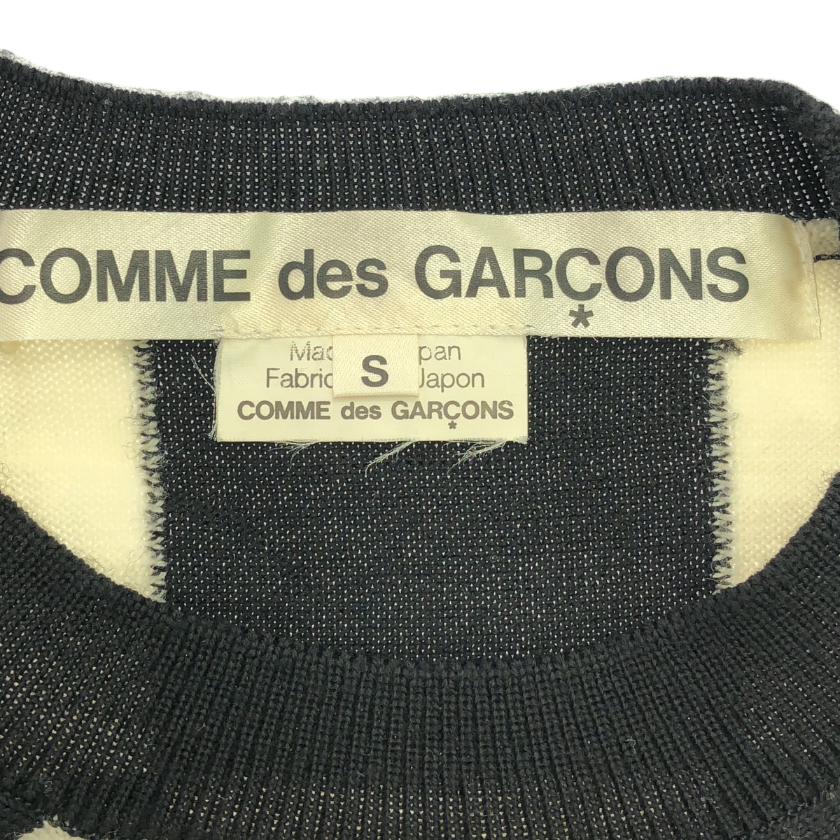COMME des GARCONS / コムデギャルソン フラッグチェック クルーネックニット