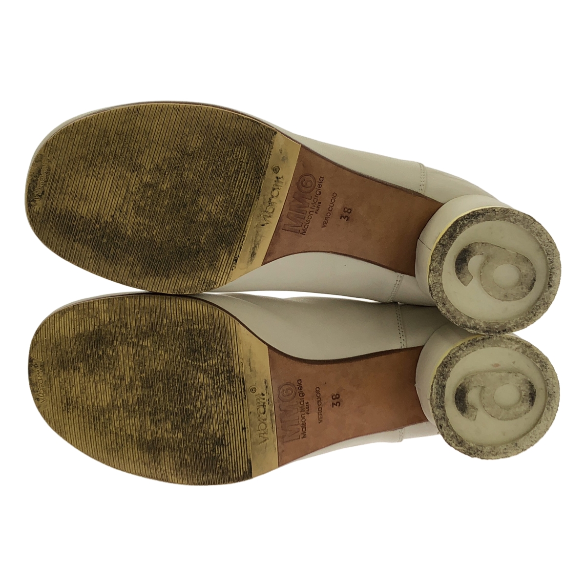 MM6 Maison Margiela / エムエムシックスメゾンマルジェラ サイドゴア レザー ラウンドトゥ ブーツ