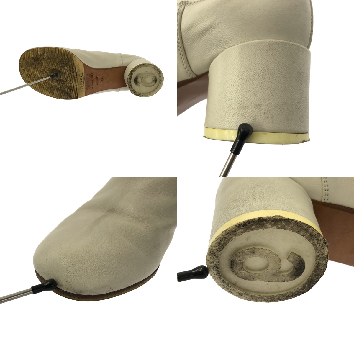 MM6 Maison Margiela / エムエムシックスメゾンマルジェラ サイドゴア レザー ラウンドトゥ ブーツ