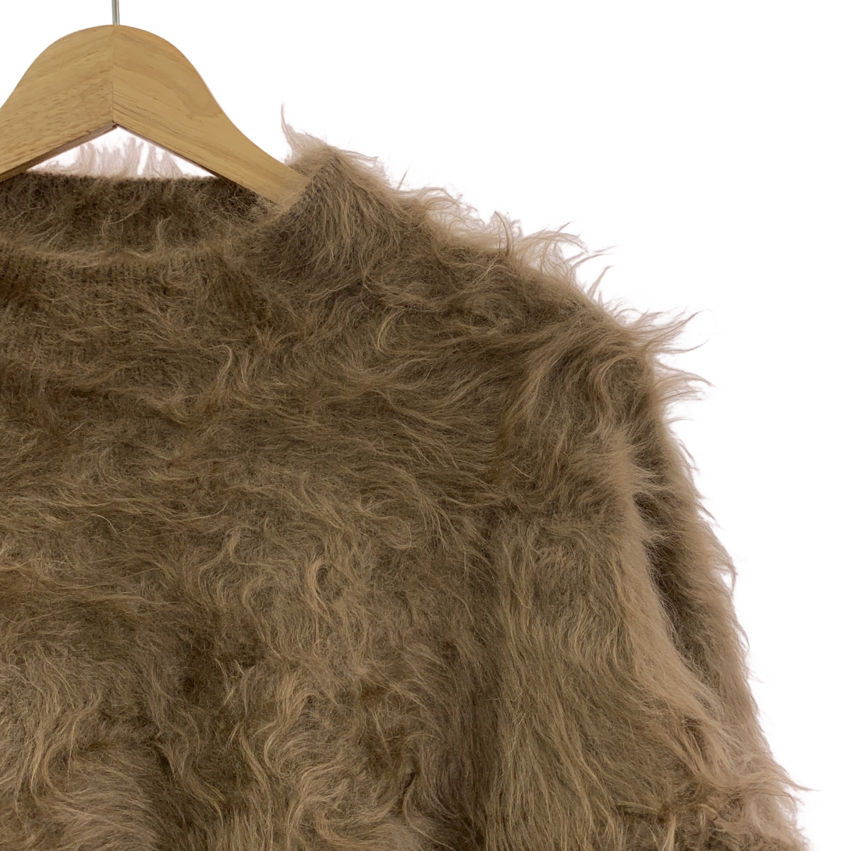 BLAMINK / ブラミンク カシミヤ ファー クルーネック クロップドニット