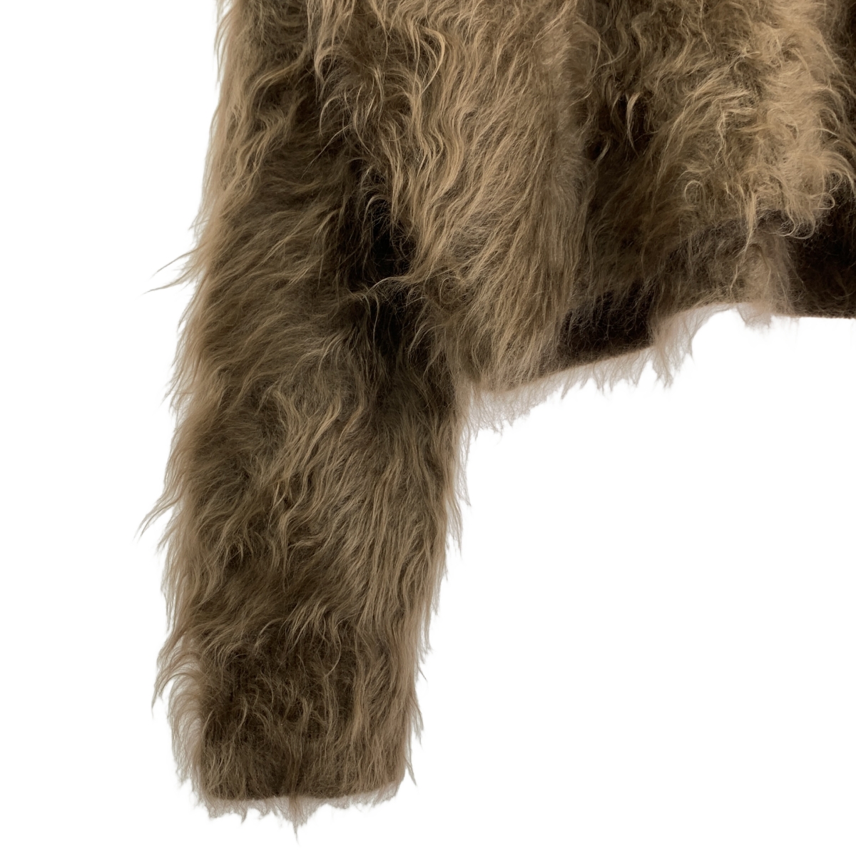 BLAMINK / ブラミンク カシミヤ ファー クルーネック クロップドニット