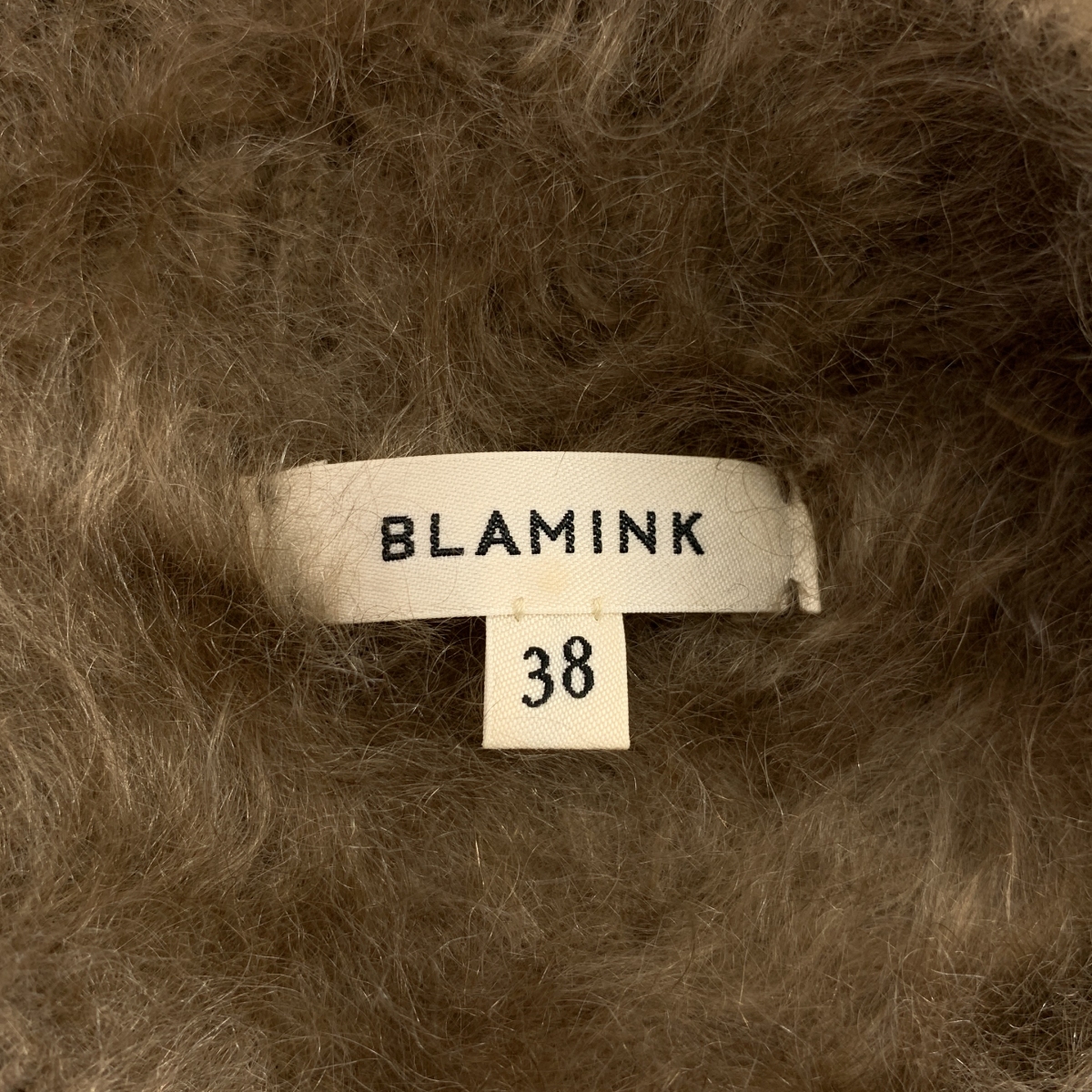 BLAMINK / ブラミンク カシミヤ ファー クルーネック クロップドニット