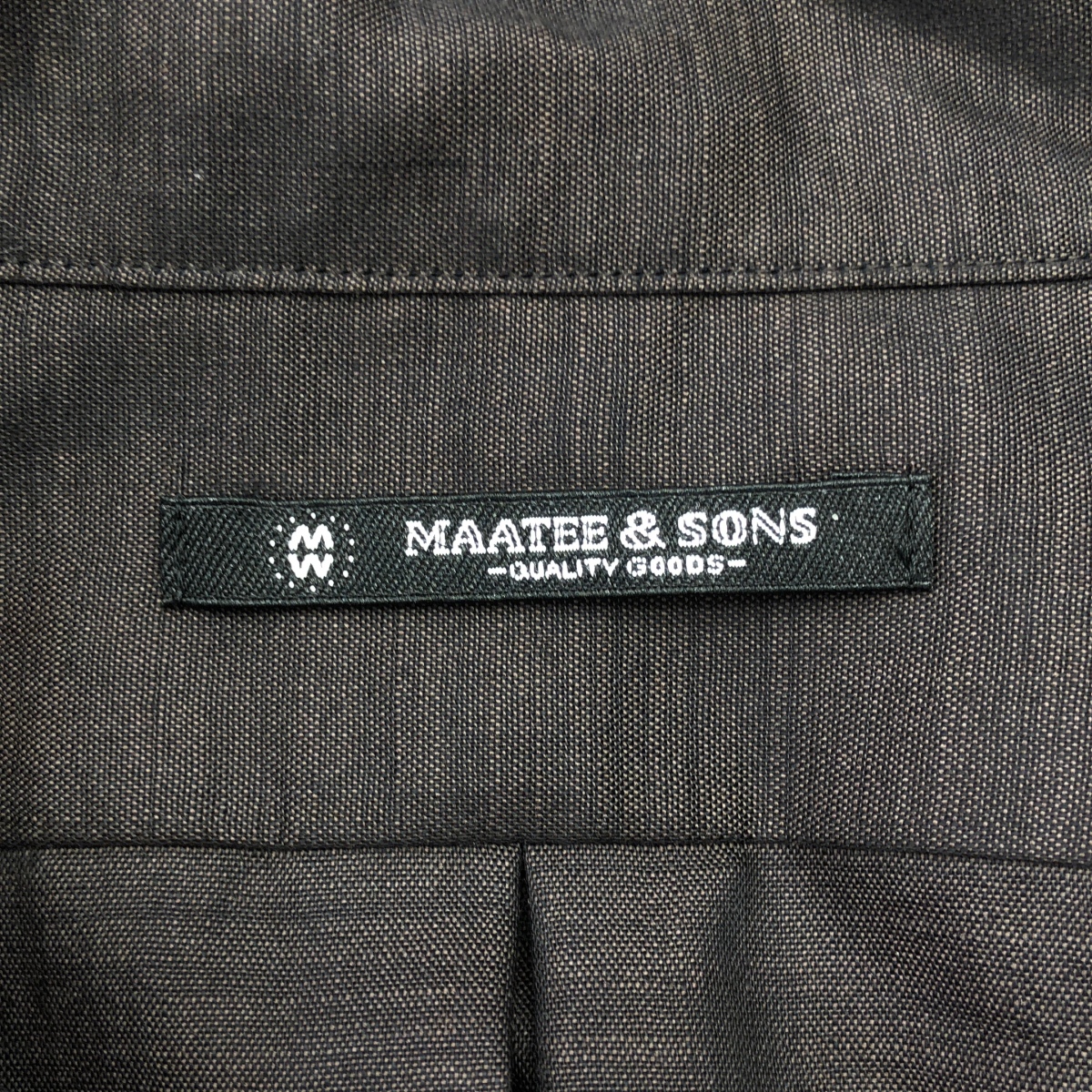 MAATEE&SONS / マーティー&サンズ H WOOL ONE PIECE COLLAR SHIRTS ウール ワンピース カラー シャツ
