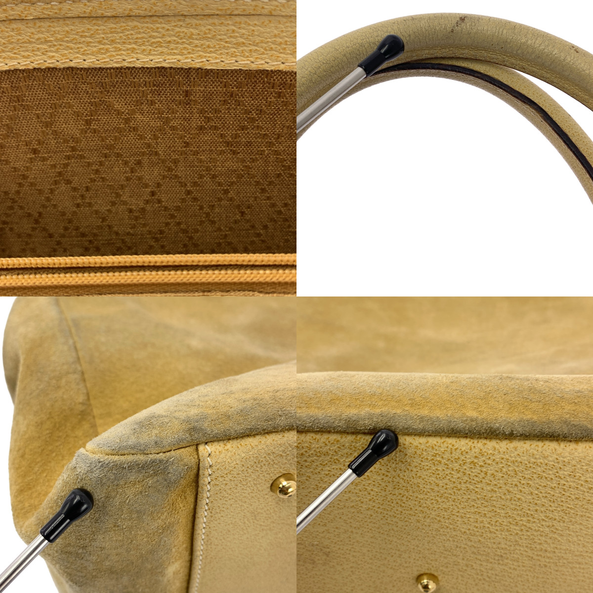 GUCCI / グッチ スエード レザー ハンド トートバッグ / 裏地総柄 / ユニセックス