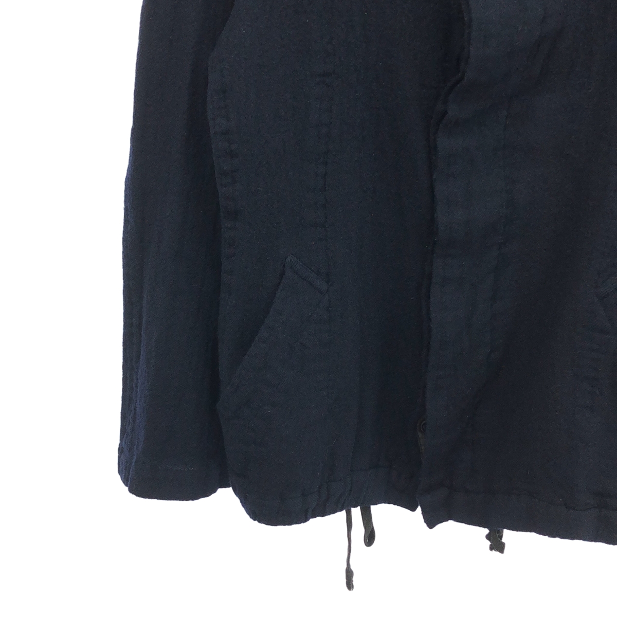 robe de chambre COMME des GARCONS / ローブドシャンブルコムデギャルソン ウール 縮絨 ドローストリング シャツ ジャケット コート