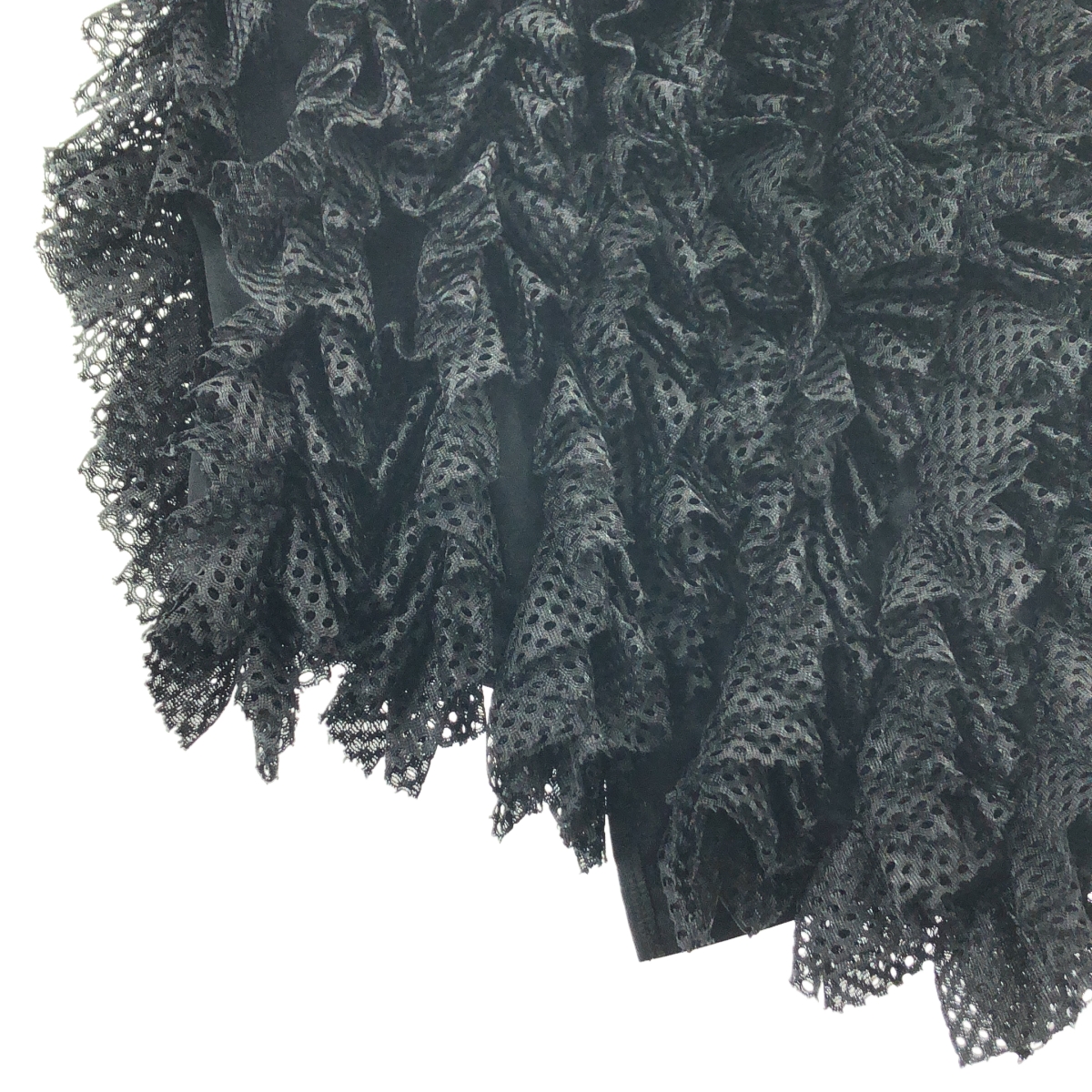 COMME des GARCONS HOMME PLUS / コムデギャルソンオムプリュス フロントメッシュフリル ポリエステル カットソー