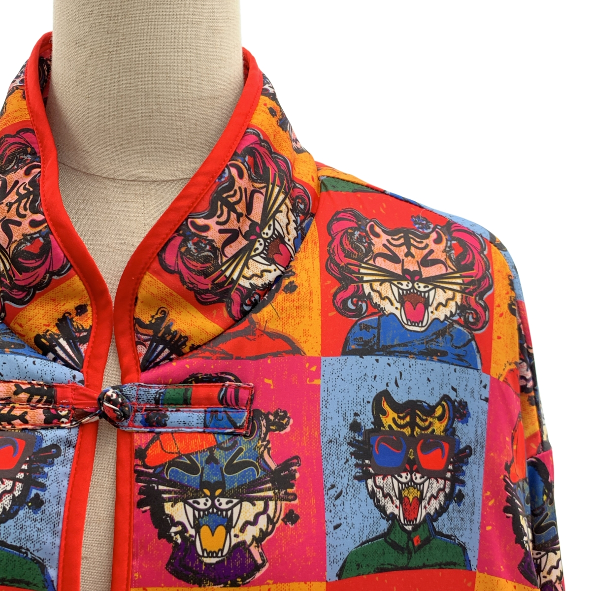 VIVIENNE TAM / ヴィヴィアンタム 総柄 中綿 オーバーシルエット チャイナ ジャケット