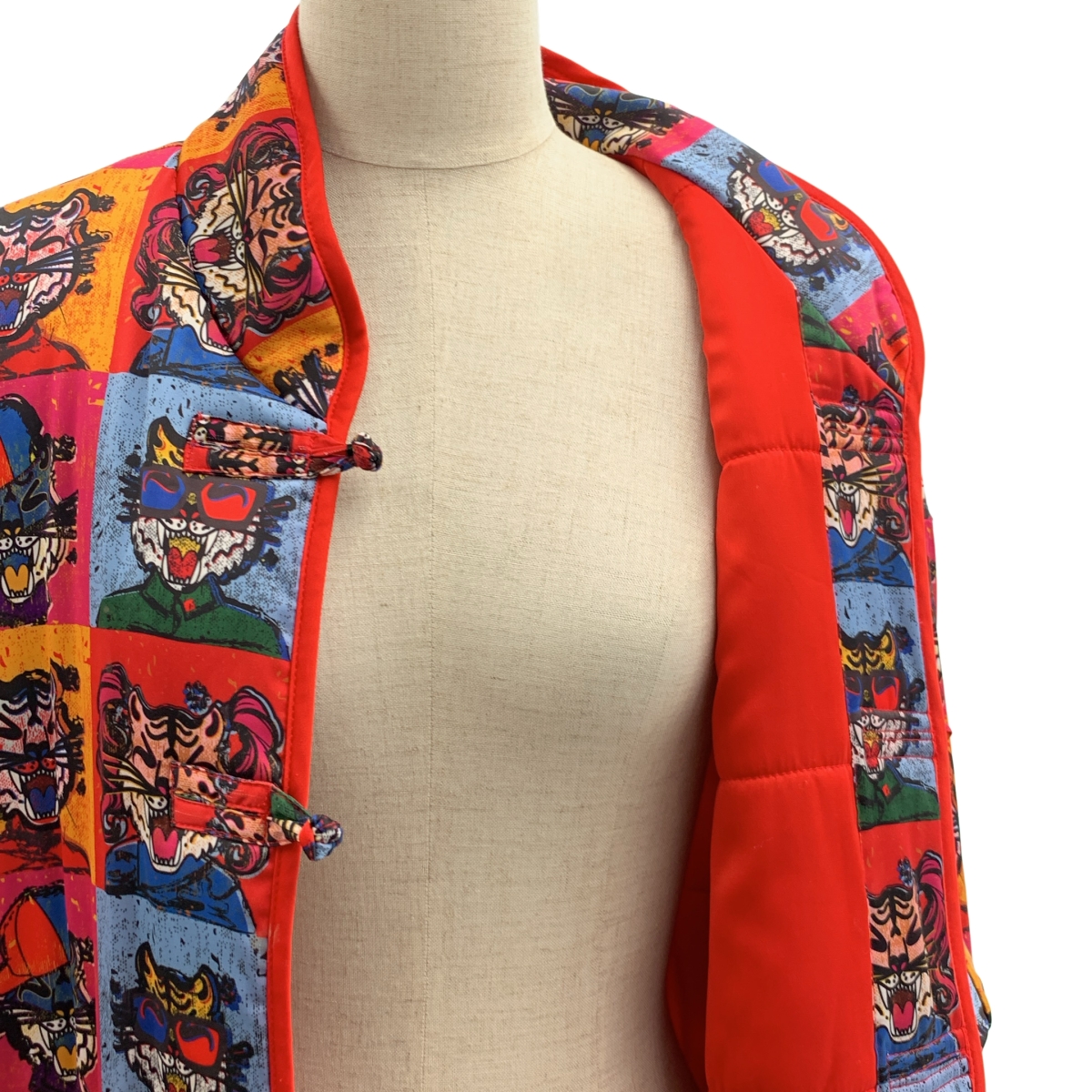 VIVIENNE TAM / ヴィヴィアンタム 総柄 中綿 オーバーシルエット チャイナ ジャケット