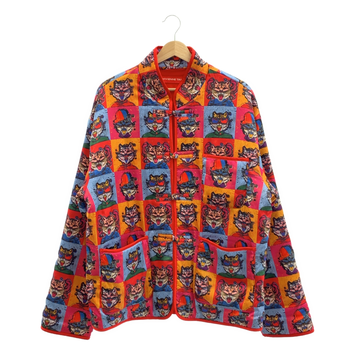 VIVIENNE TAM / ヴィヴィアンタム 総柄 中綿 オーバーシルエット チャイナ ジャケット