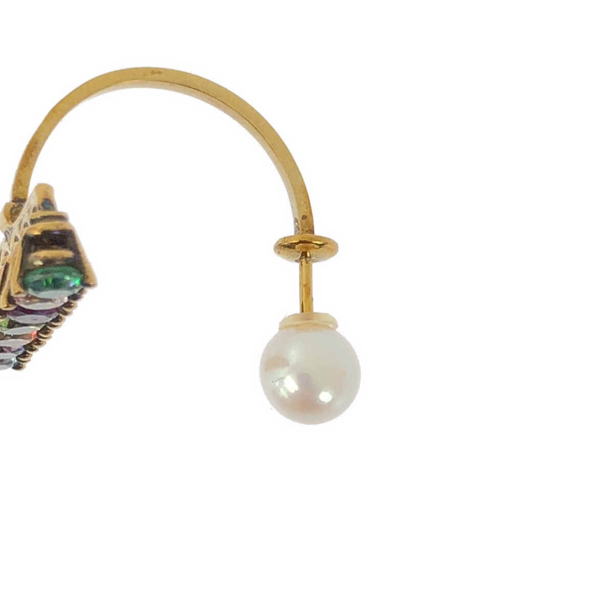 その他 VEIN K9YG マルチカラーストーン ピアス 片耳用