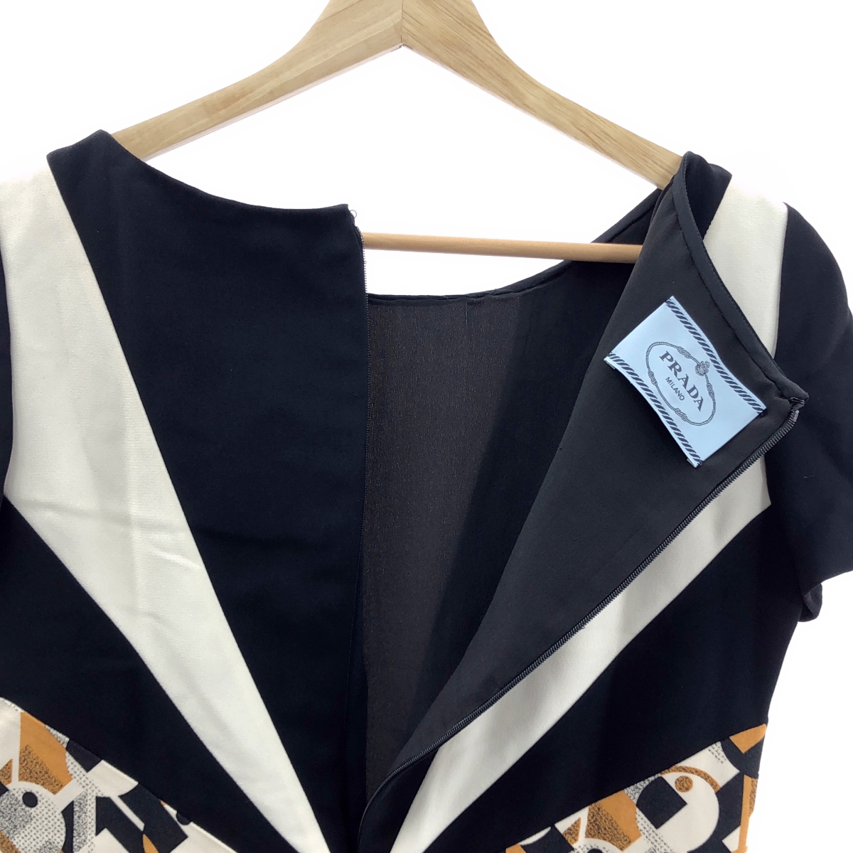 PRADA / プラダ 総柄 ショートスリーブ ワンピース