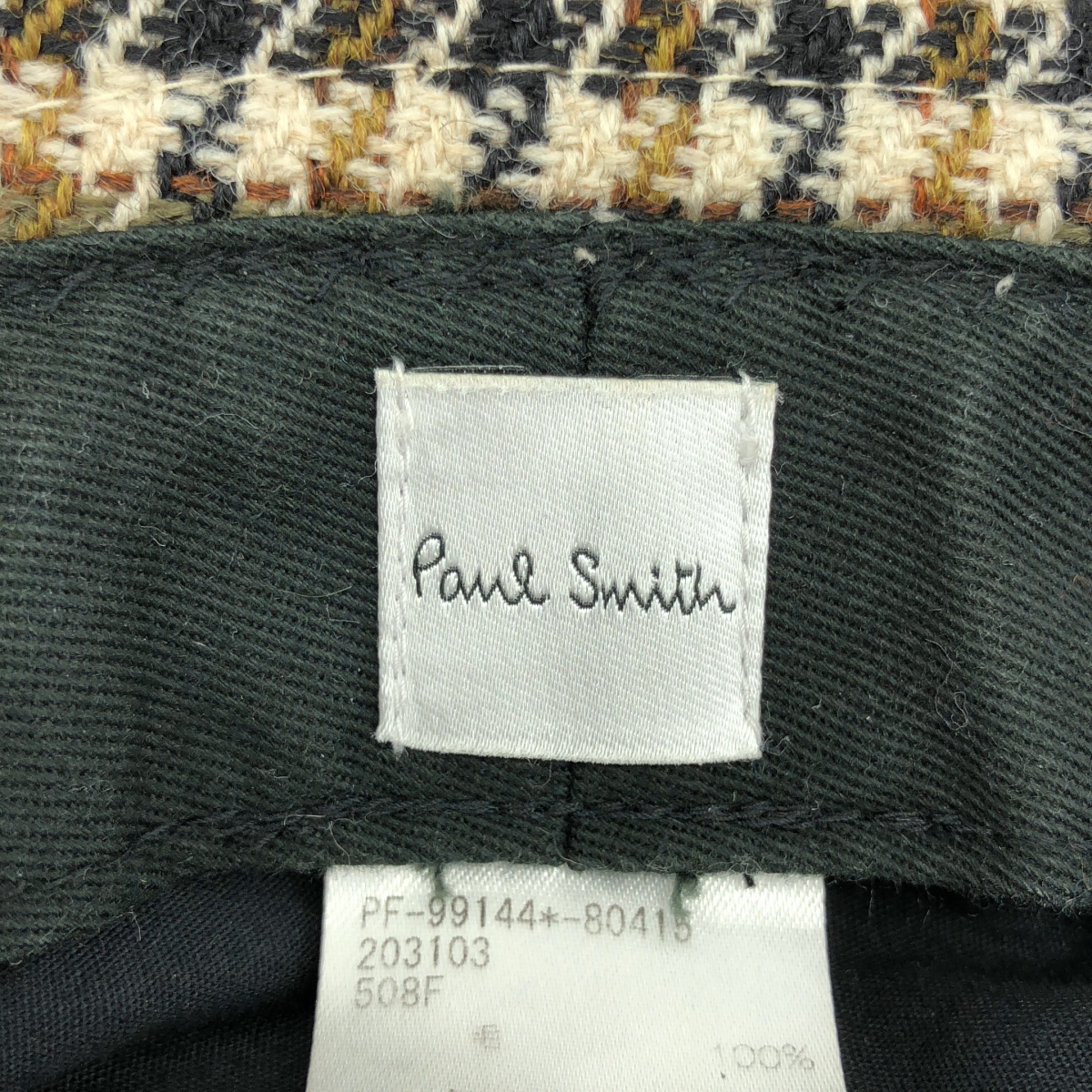 Paul Smith / ポールスミス 千鳥格子 カットオフ バケットハット 帽子