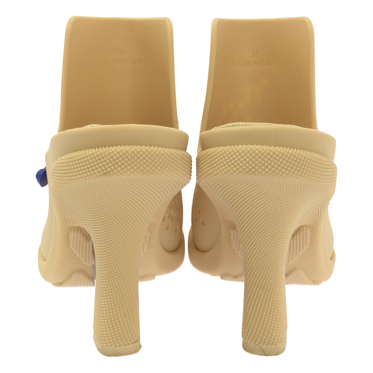 Burberry / バーバリー Equestrian Knight Square-Toe Slip-On Mules / ロゴ スクエアトゥ パンチング ヒール パンプス