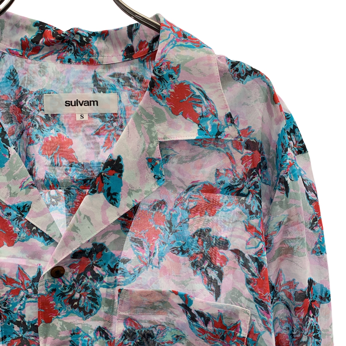 sulvam / サルバム 総柄 オープカラー アロハ オーバー シャツ
