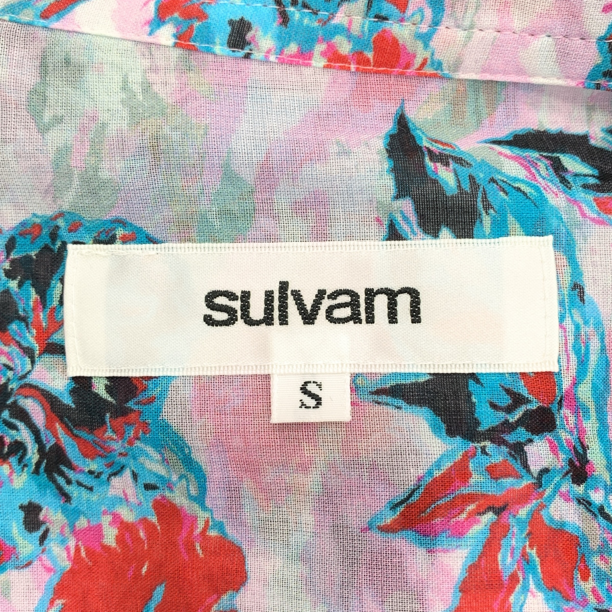 sulvam / サルバム 総柄 オープカラー アロハ オーバー シャツ