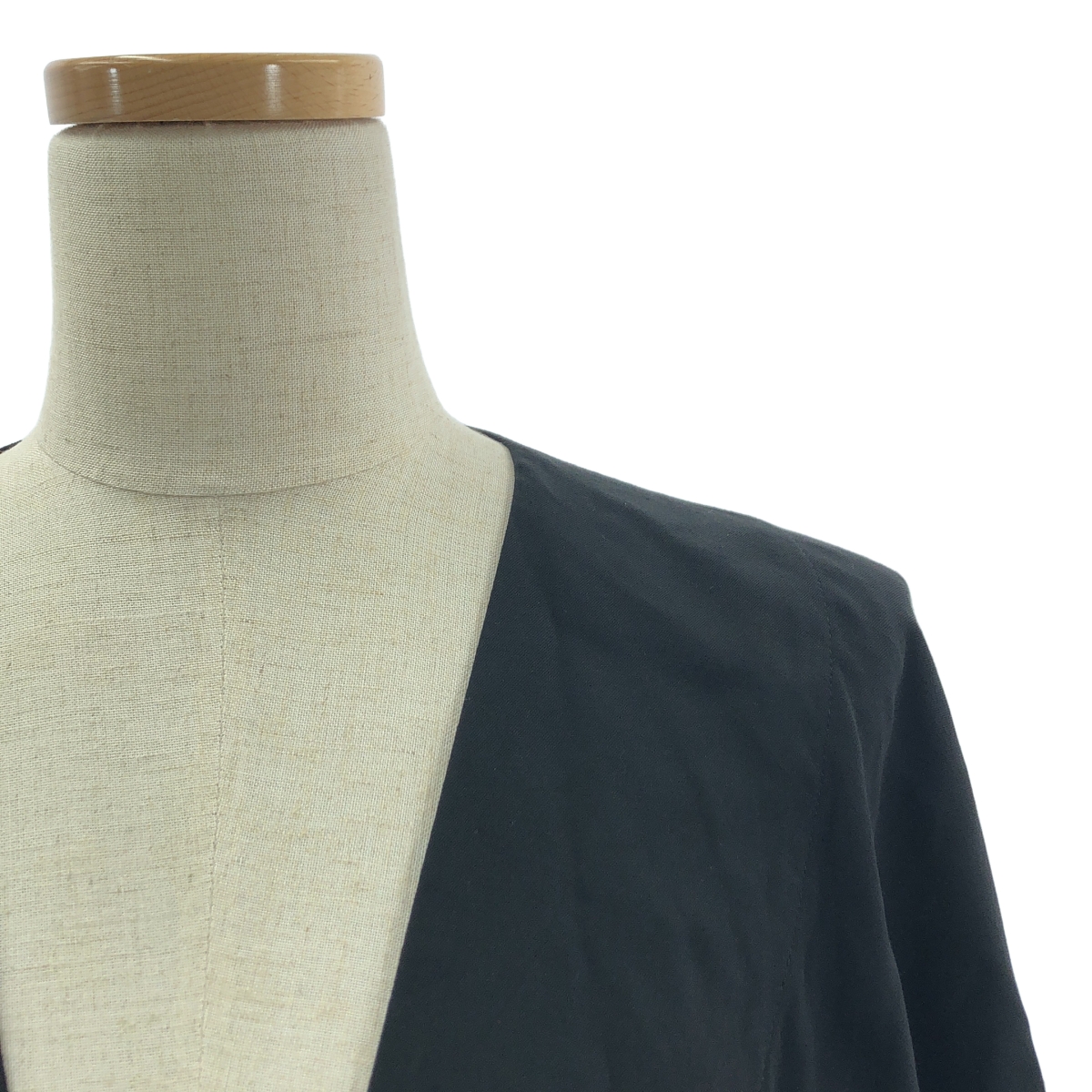 Y's / ワイズヨウジヤマモト レーヨン 変形 ノーカラー オーバージャケット