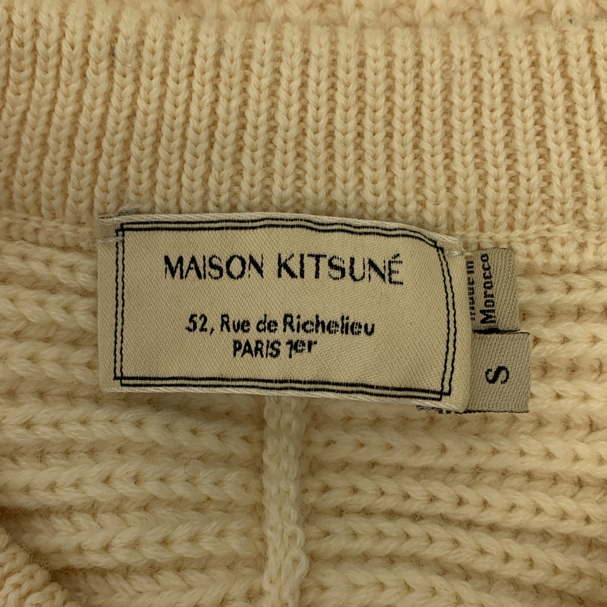 MAISON KITSUNE / メゾンキツネ ウール リブ ニット プルオーバー