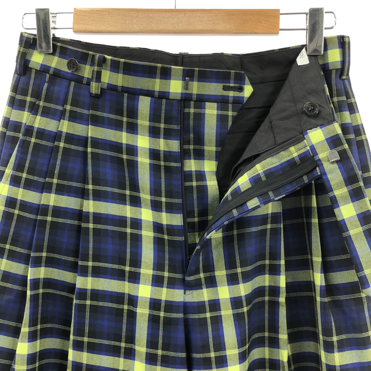 JOHN LAWRENCE SULLIVAN / ジョンローレンスサリバン チェック ウール ワイドパンツ