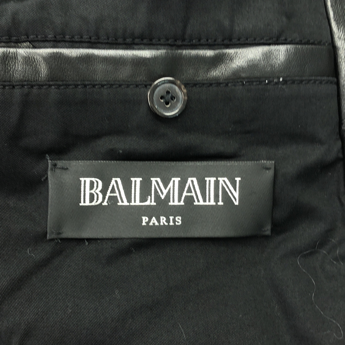 BALMAIN / バルマン レザー ライダース ジャケット / 総裏地