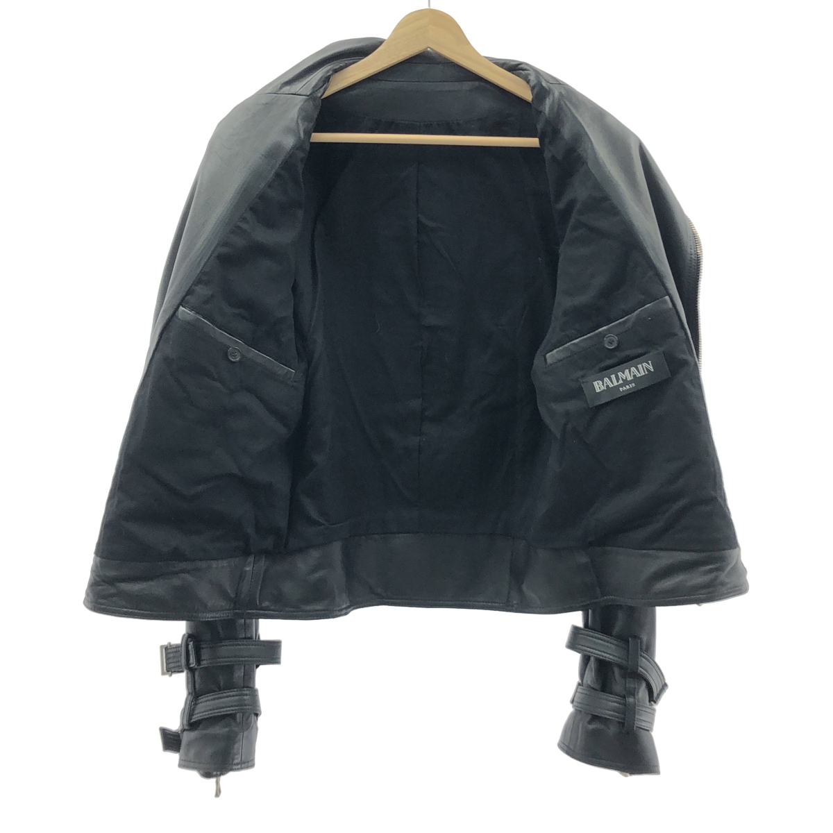 BALMAIN / バルマン レザー ライダース ジャケット / 総裏地
