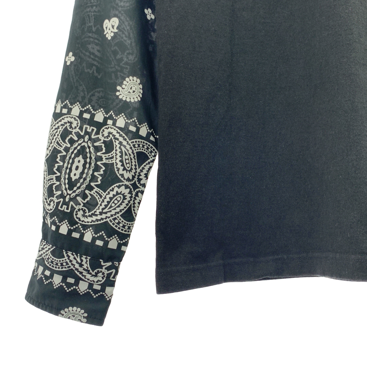 sacai / サカイ ARCHIVE PRINT MIX LONG SLEEVE T-SHIRT ペイズリー 切替 Tシャツ