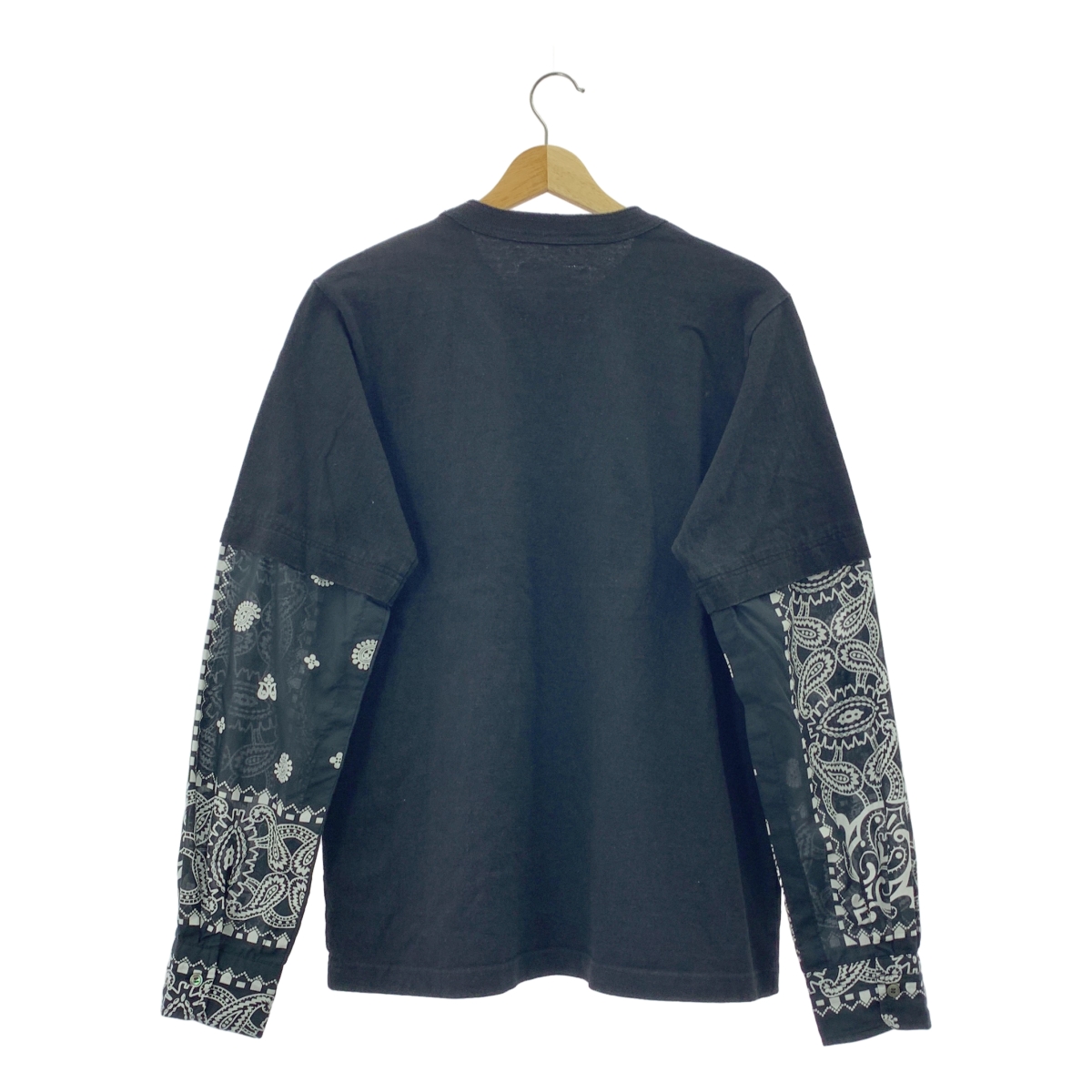 sacai / サカイ ARCHIVE PRINT MIX LONG SLEEVE T-SHIRT ペイズリー 切替 Tシャツ