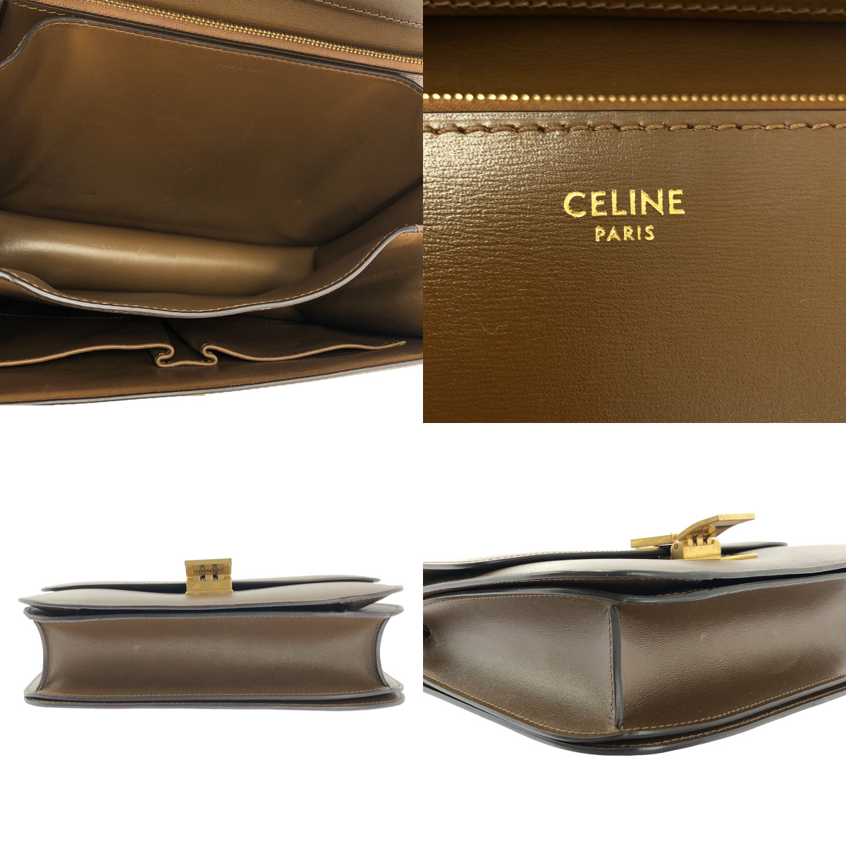 CELINE / セリーヌ CLASSIC BOX クラシックボックス ミディアム レザー ショルダーバッグ