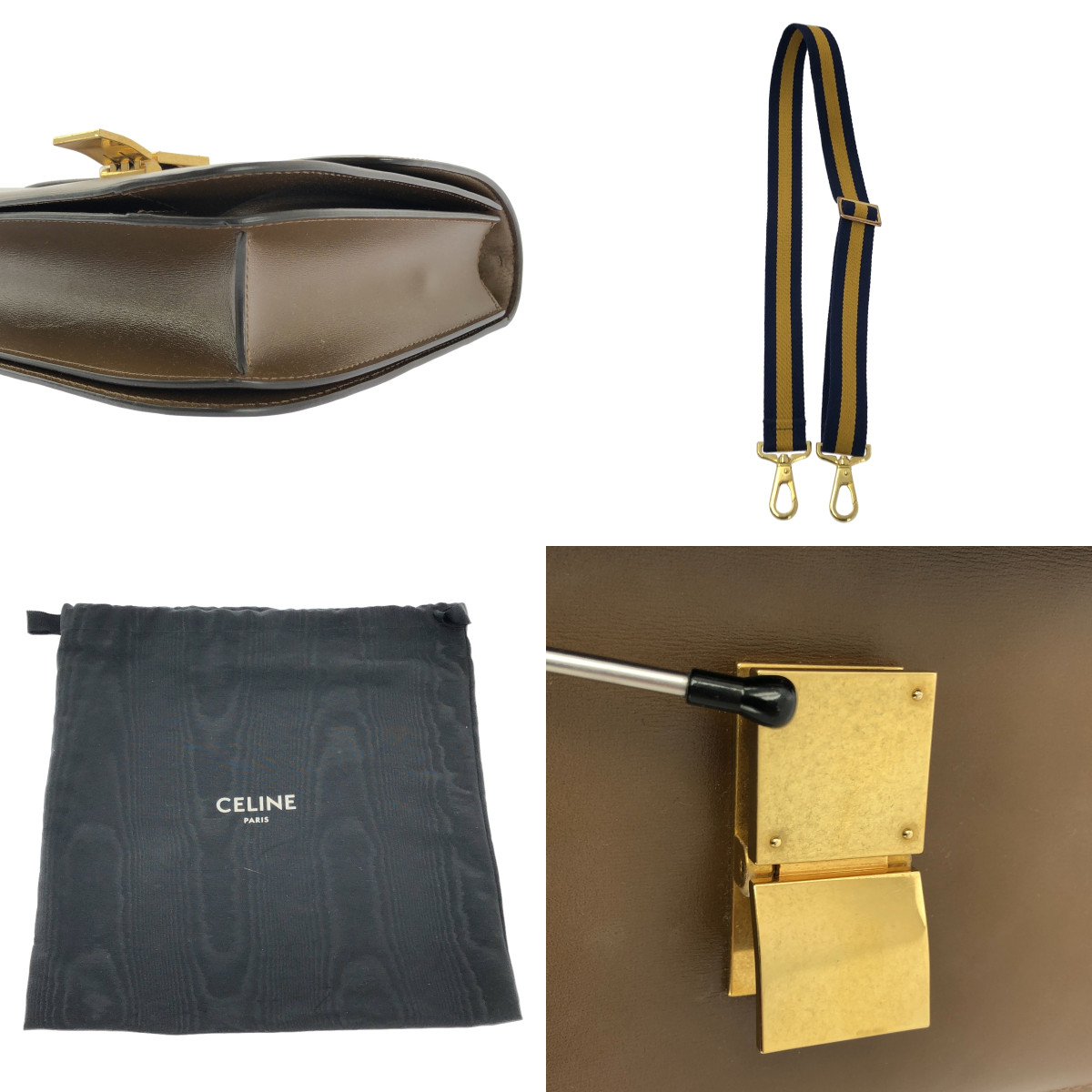 CELINE / セリーヌ CLASSIC BOX クラシックボックス ミディアム レザー ショルダーバッグ